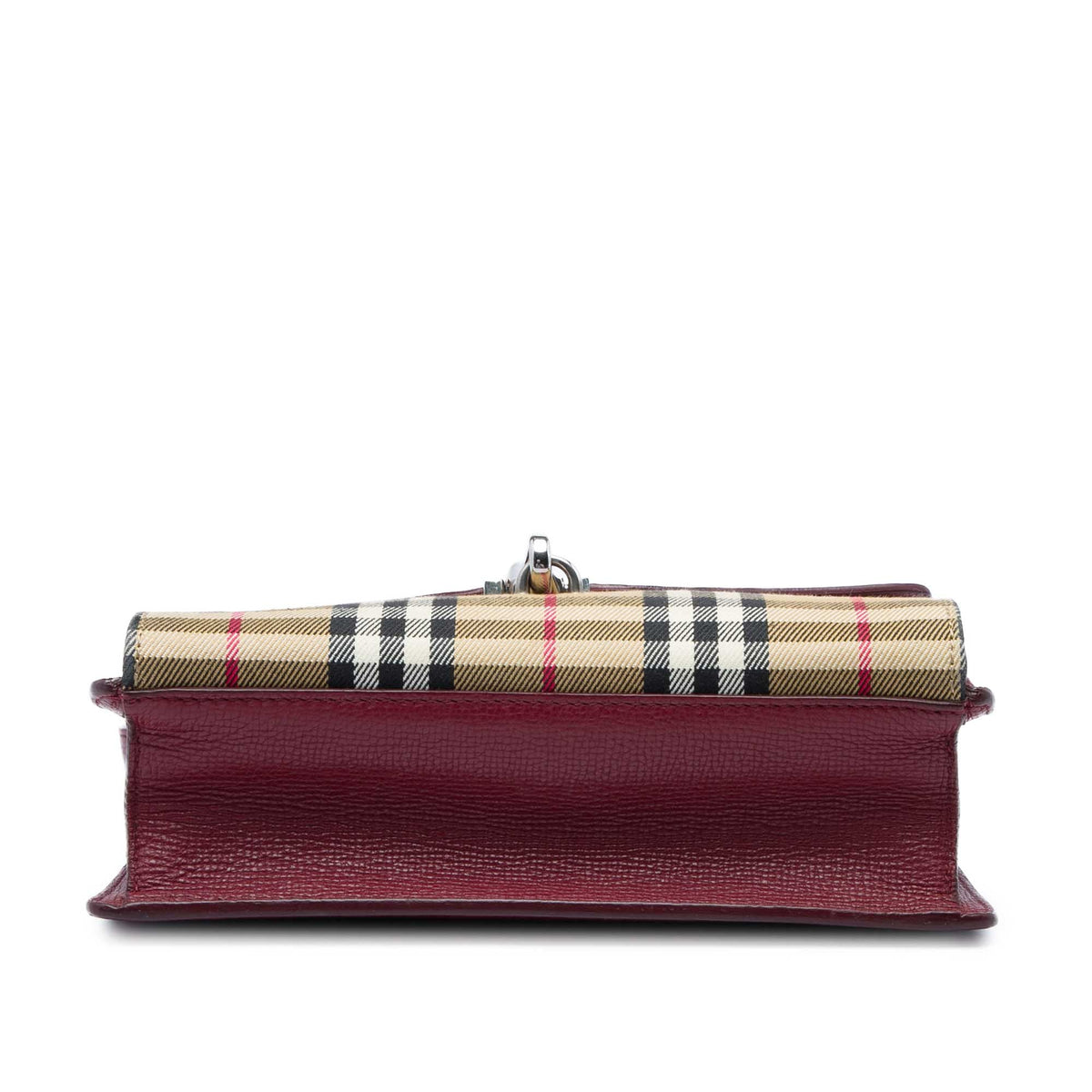 Burberry Small Leather and House Check Canvas Derby Macken Crossbody