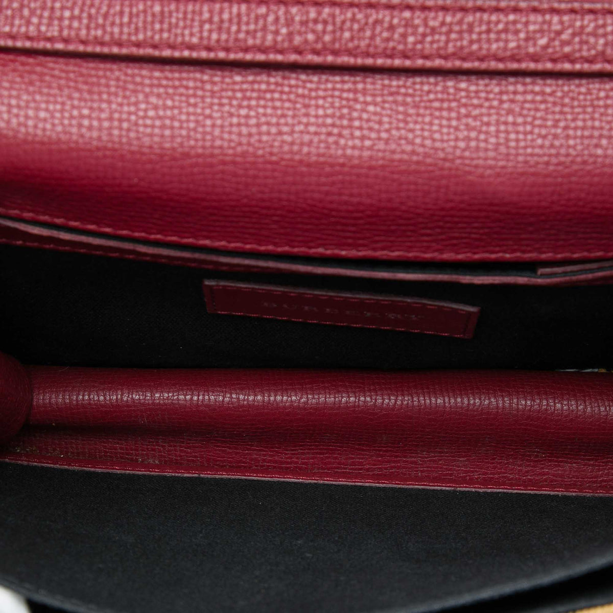 Burberry Small Leather and House Check Canvas Derby Macken Crossbody