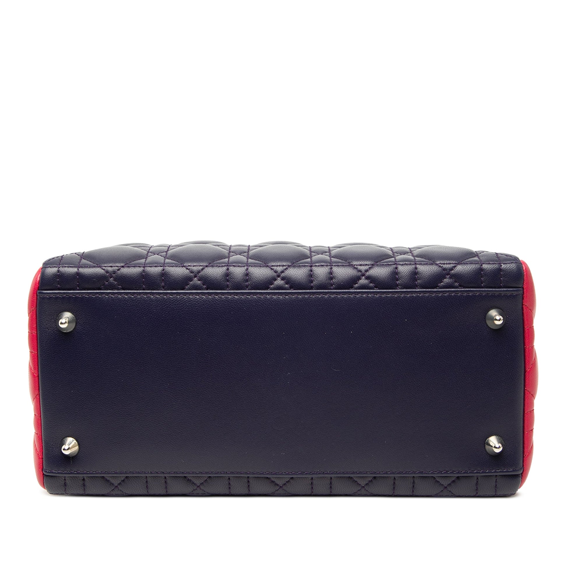 Dior Medium Tricolor Lambskin Cannage Lady Dior
