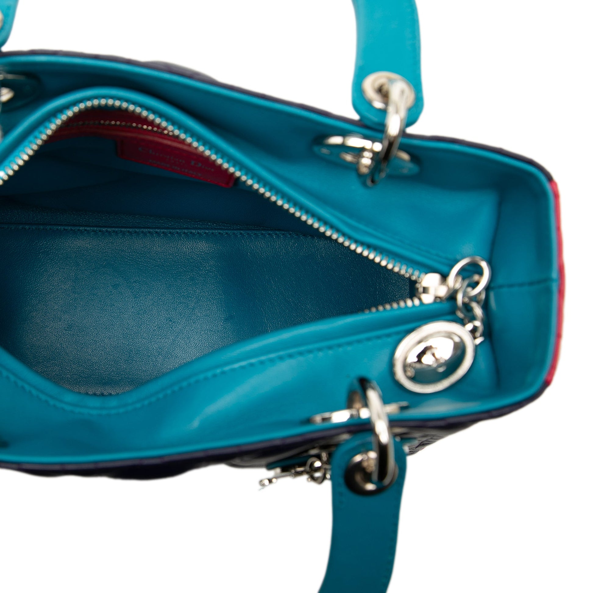 Dior Medium Tricolor Lambskin Cannage Lady Dior