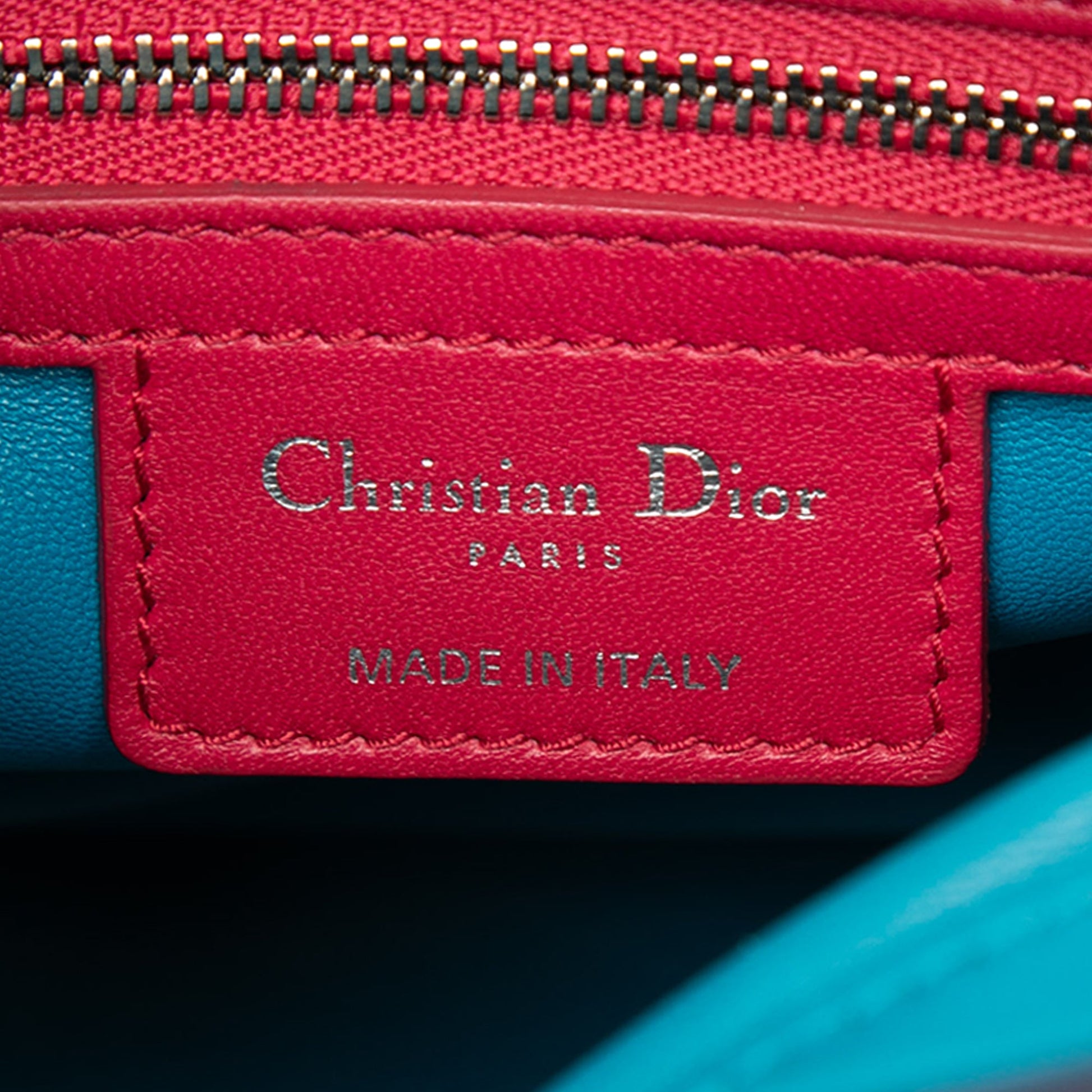 Dior Medium Tricolor Lambskin Cannage Lady Dior