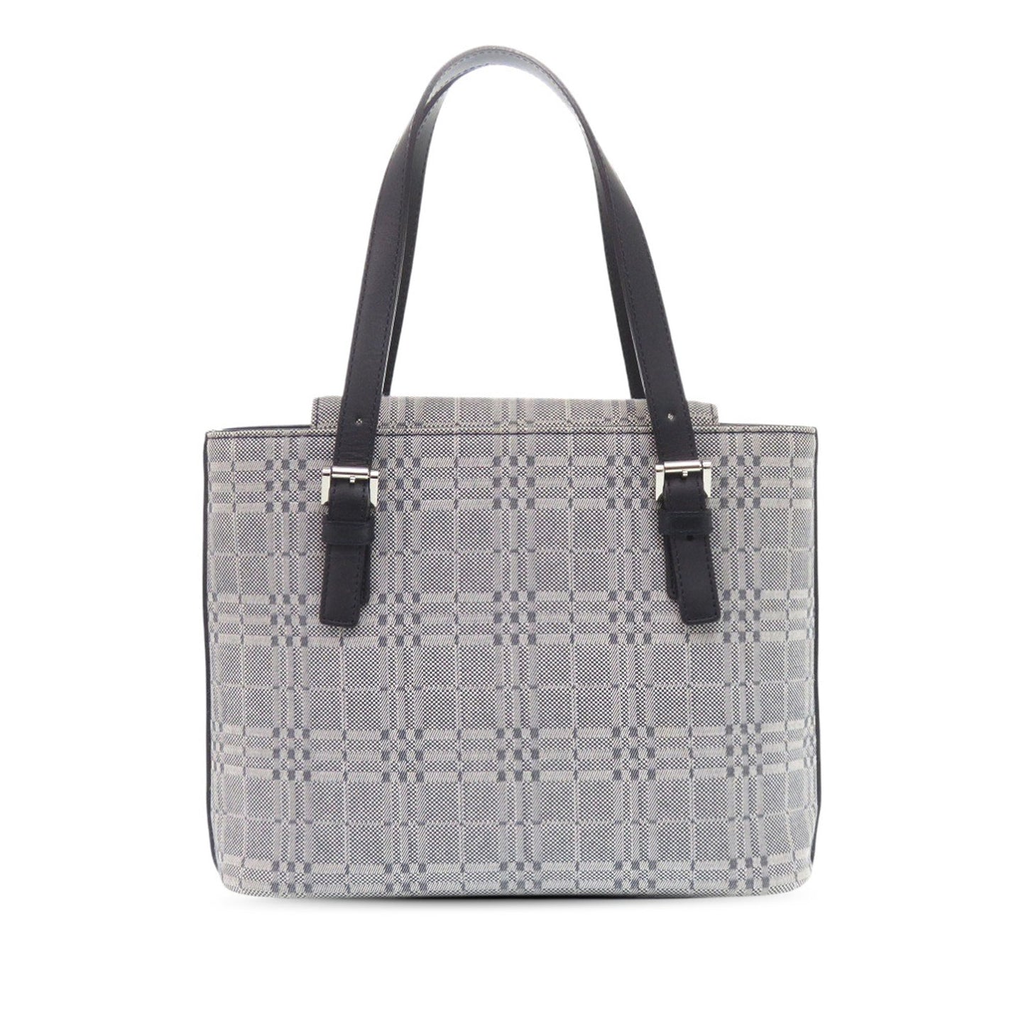 Tonal Check Canvas Tote