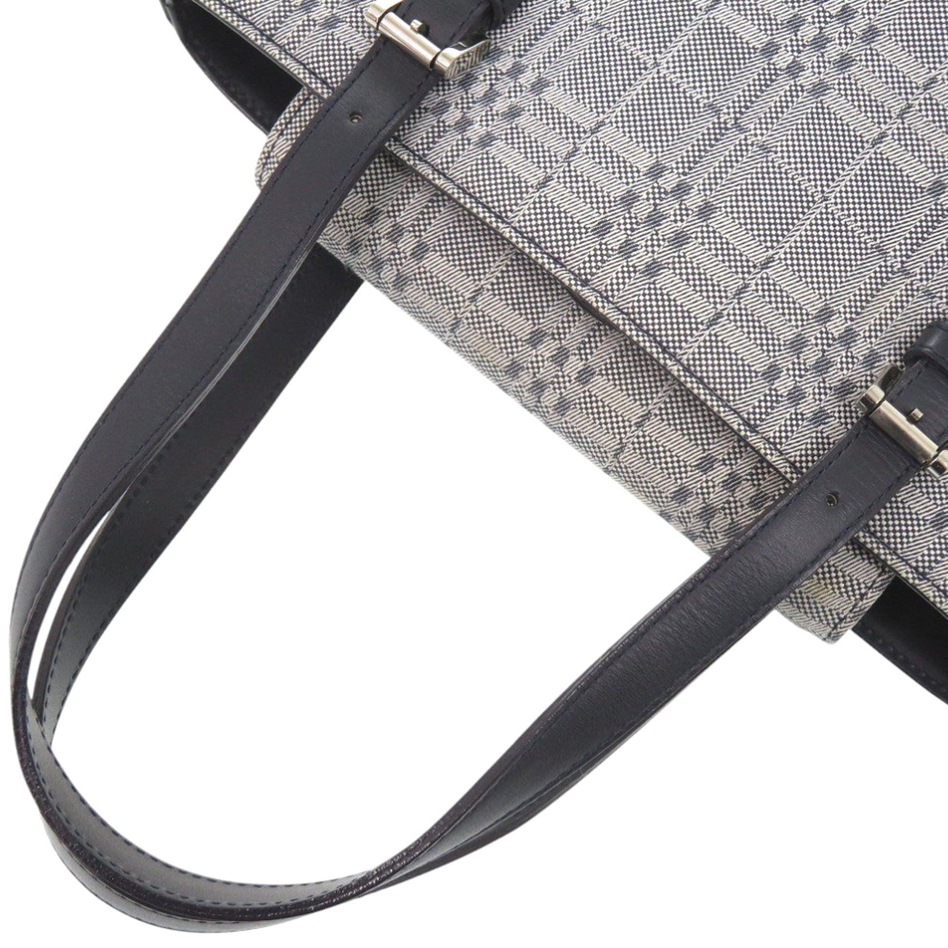 Tonal Check Canvas Tote