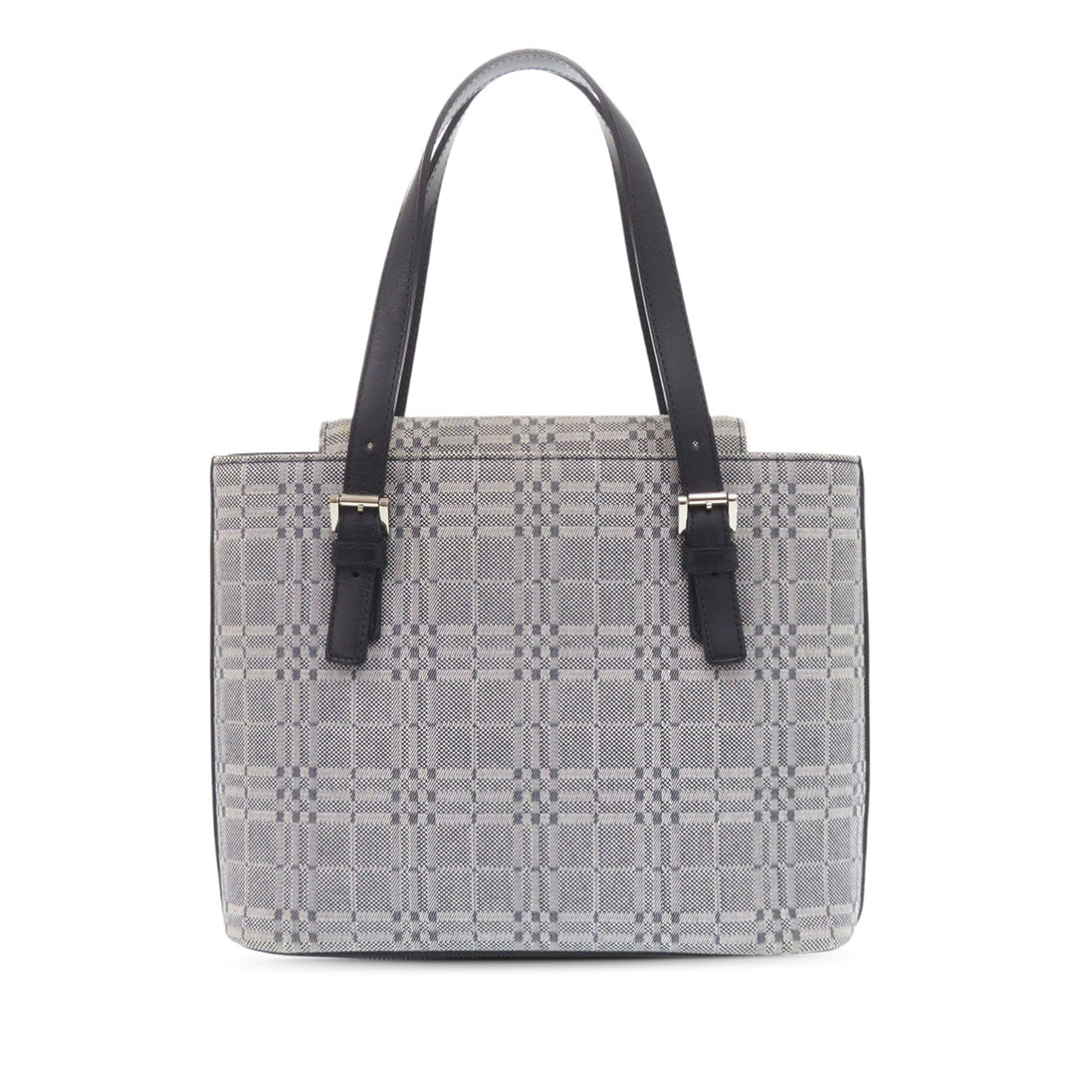 Tonal Check Canvas Tote