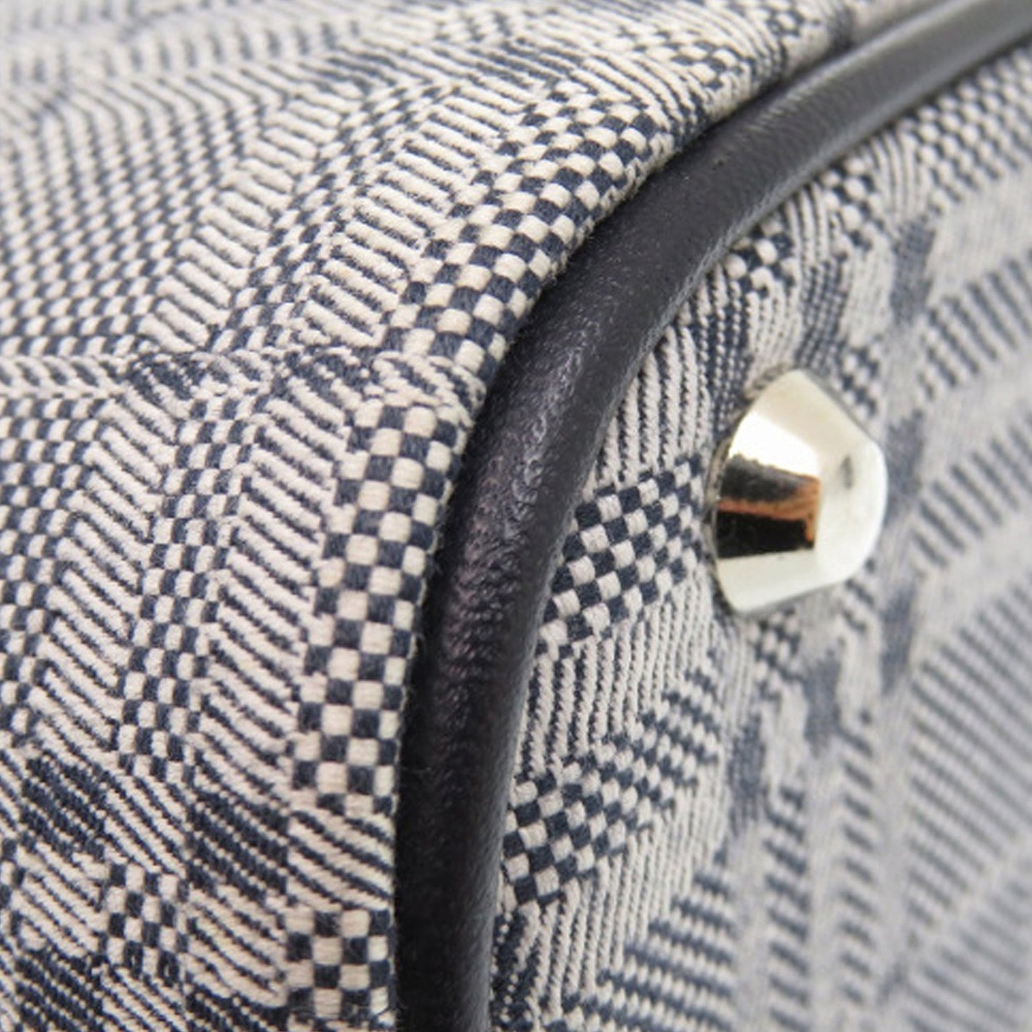 Tonal Check Canvas Tote