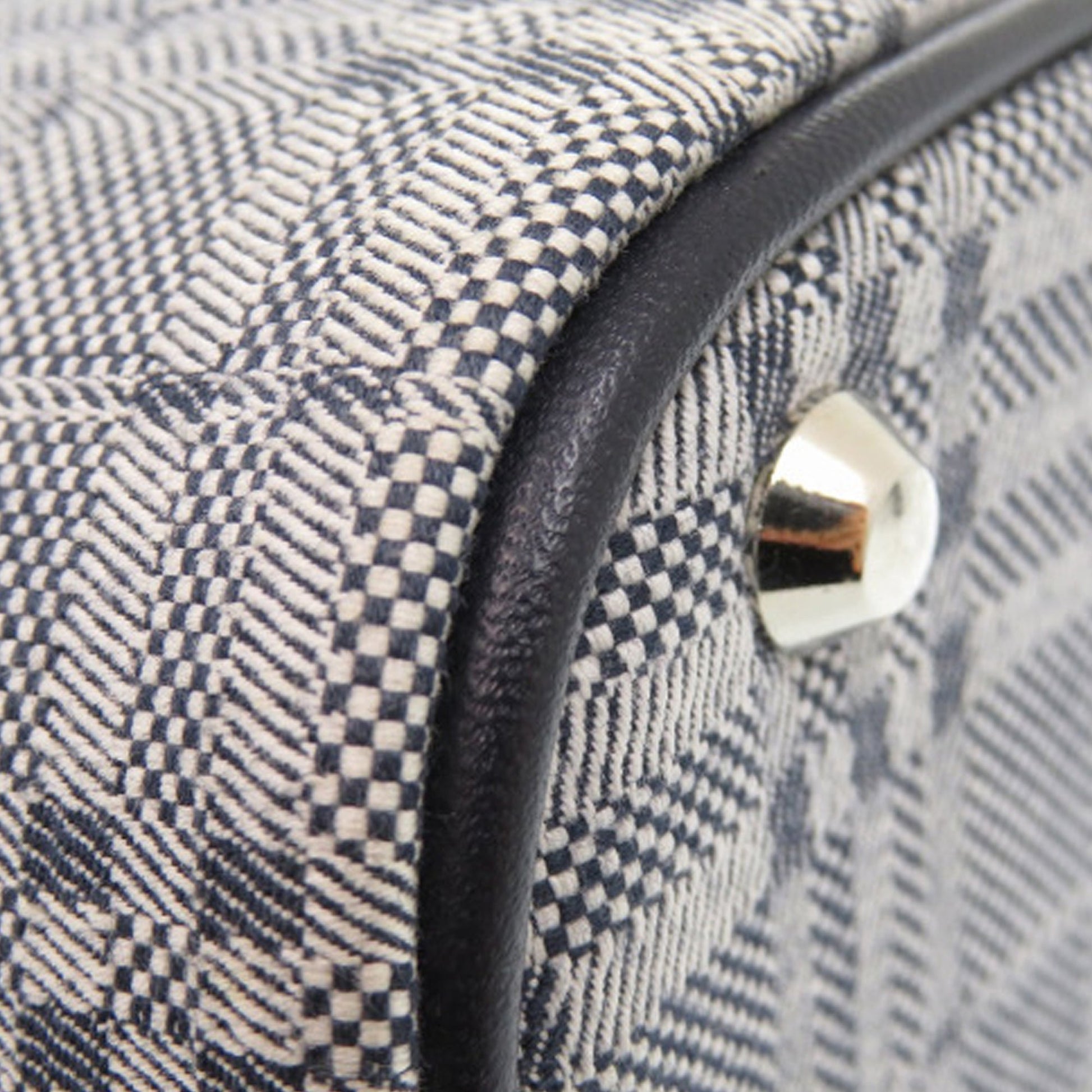 Tonal Check Canvas Tote