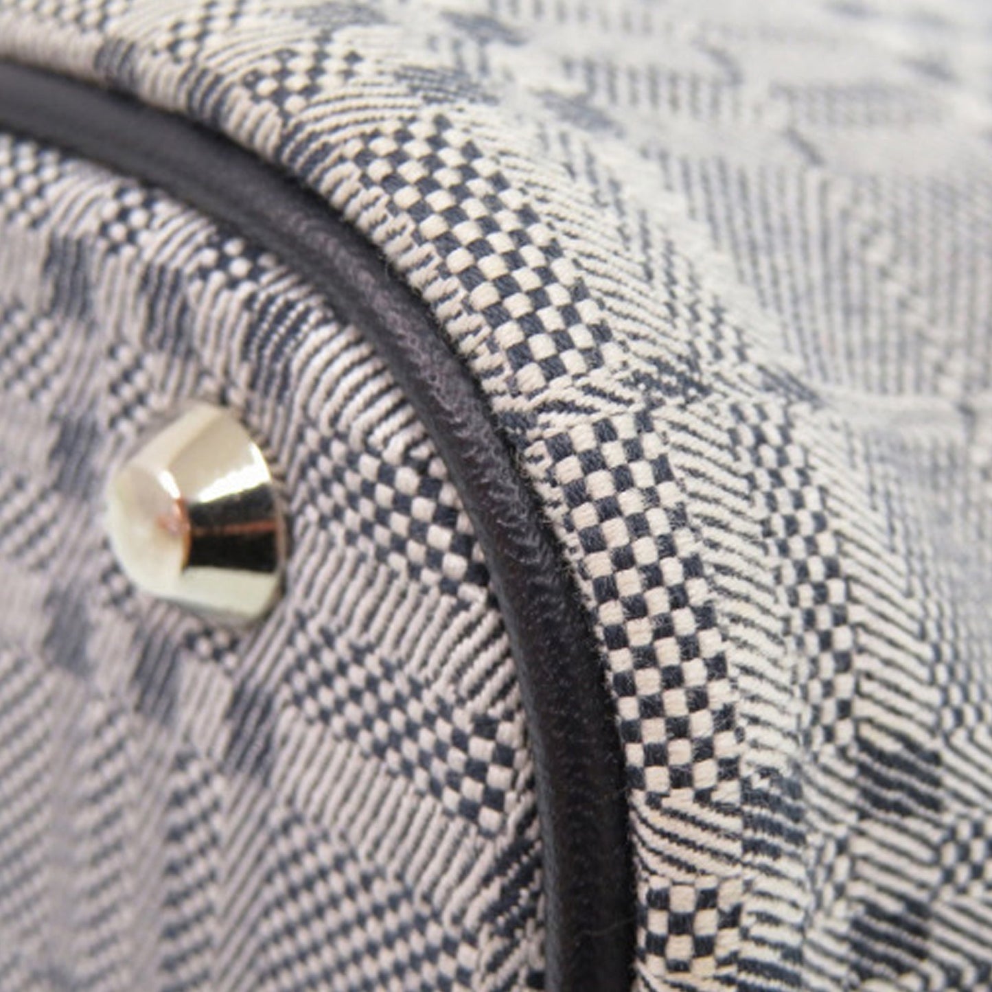Tonal Check Canvas Tote