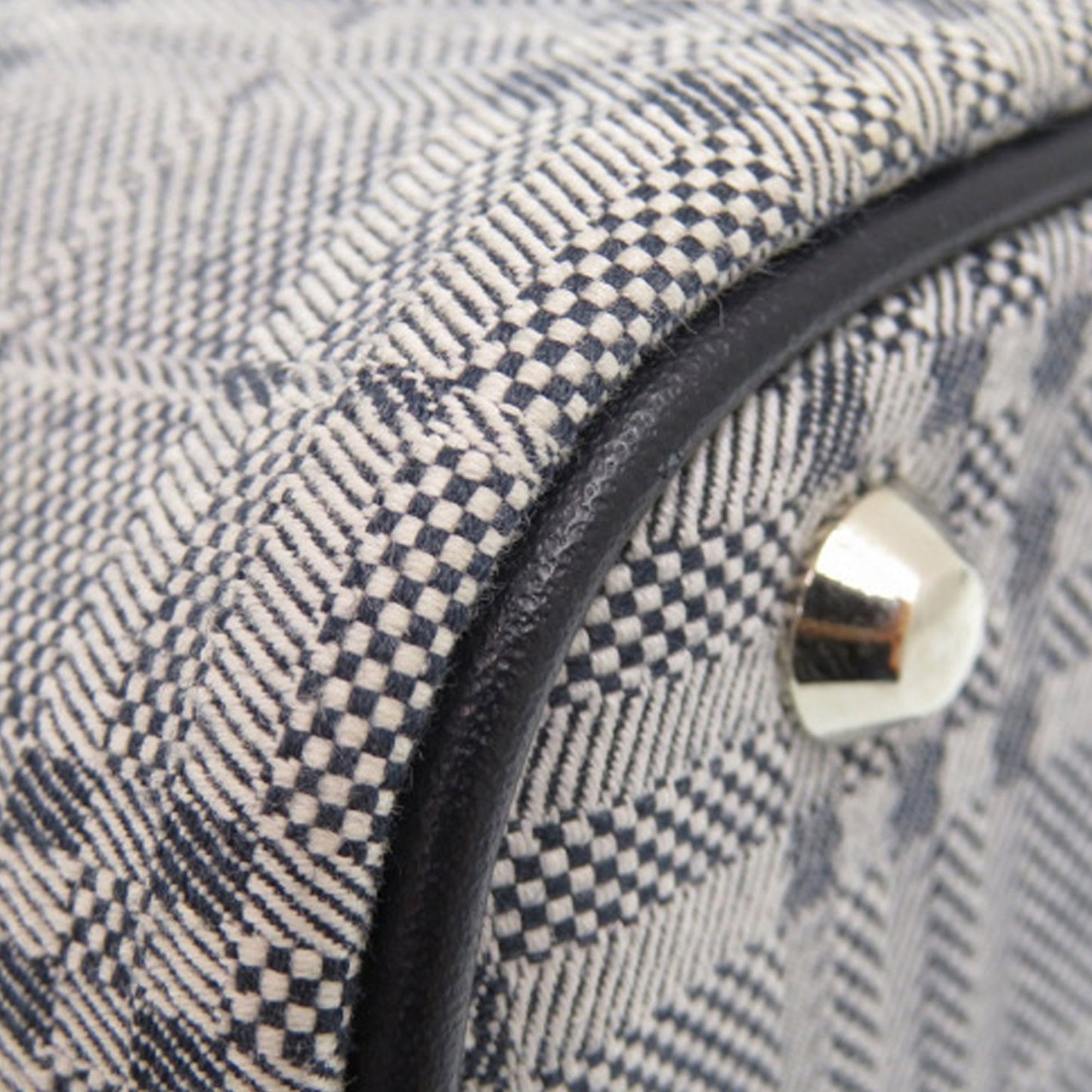 Tonal Check Canvas Tote