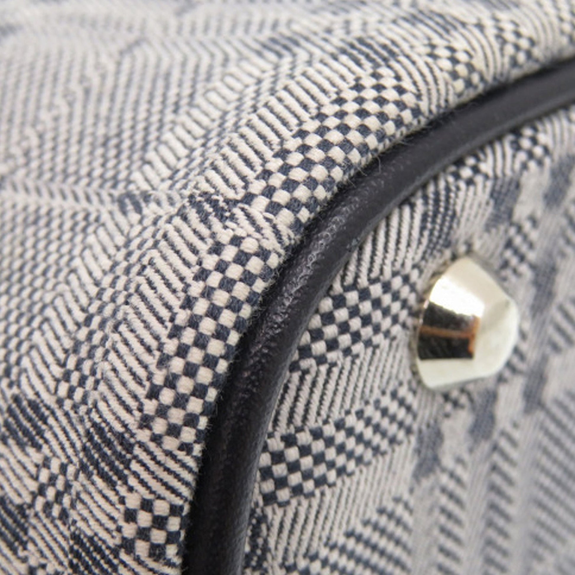 Tonal Check Canvas Tote
