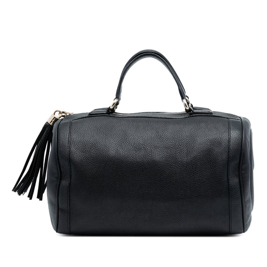 Gucci Medium Pebbled Calfskin Soho Boston Bag