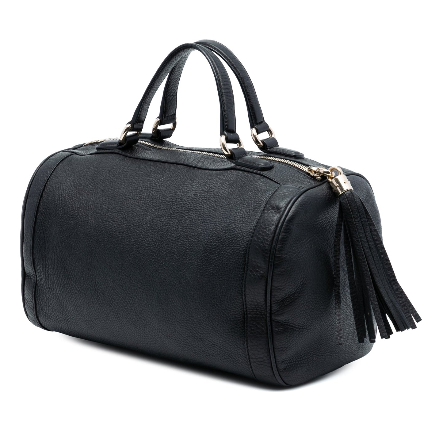 Gucci Medium Pebbled Calfskin Soho Boston Bag