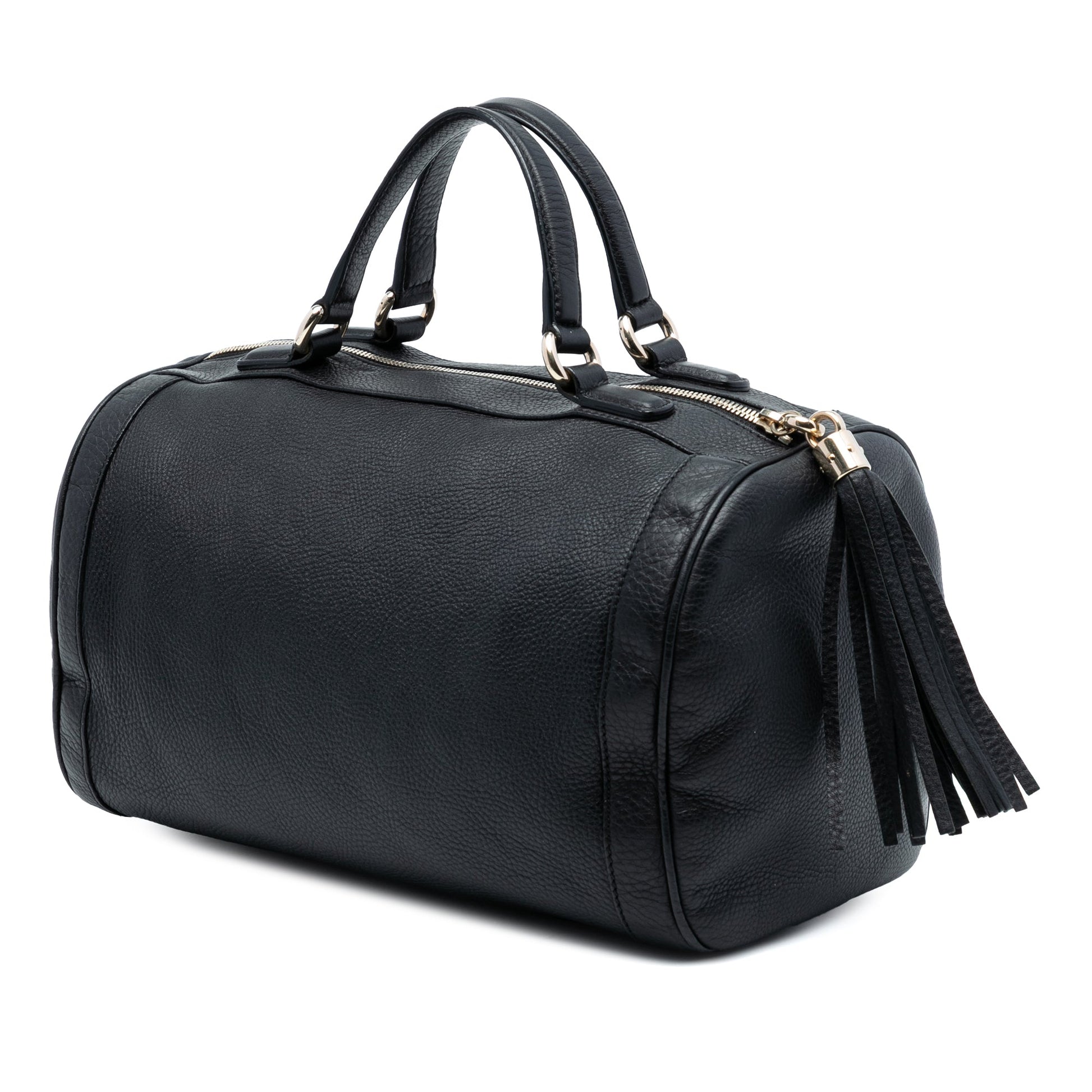 Gucci Medium Pebbled Calfskin Soho Boston Bag