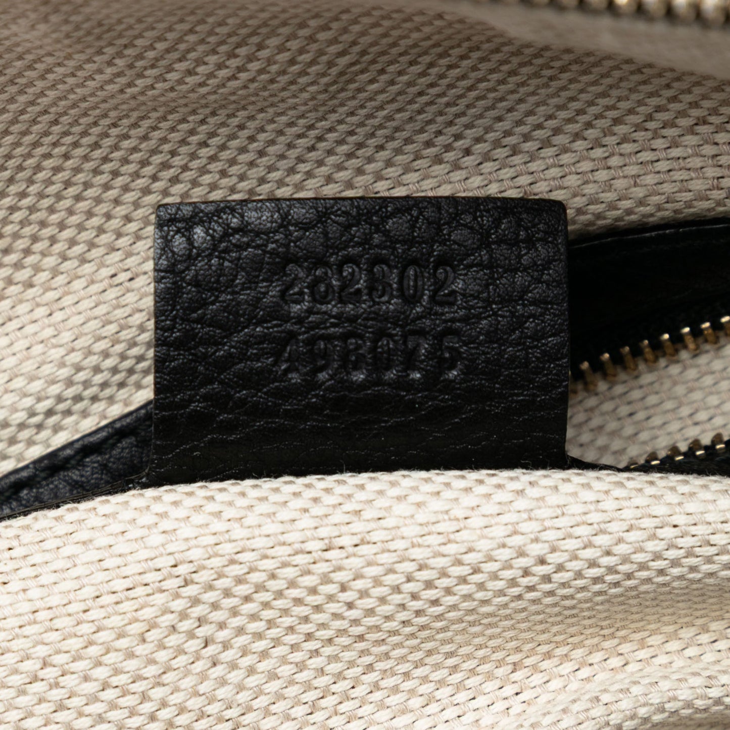Gucci Medium Pebbled Calfskin Soho Boston Bag