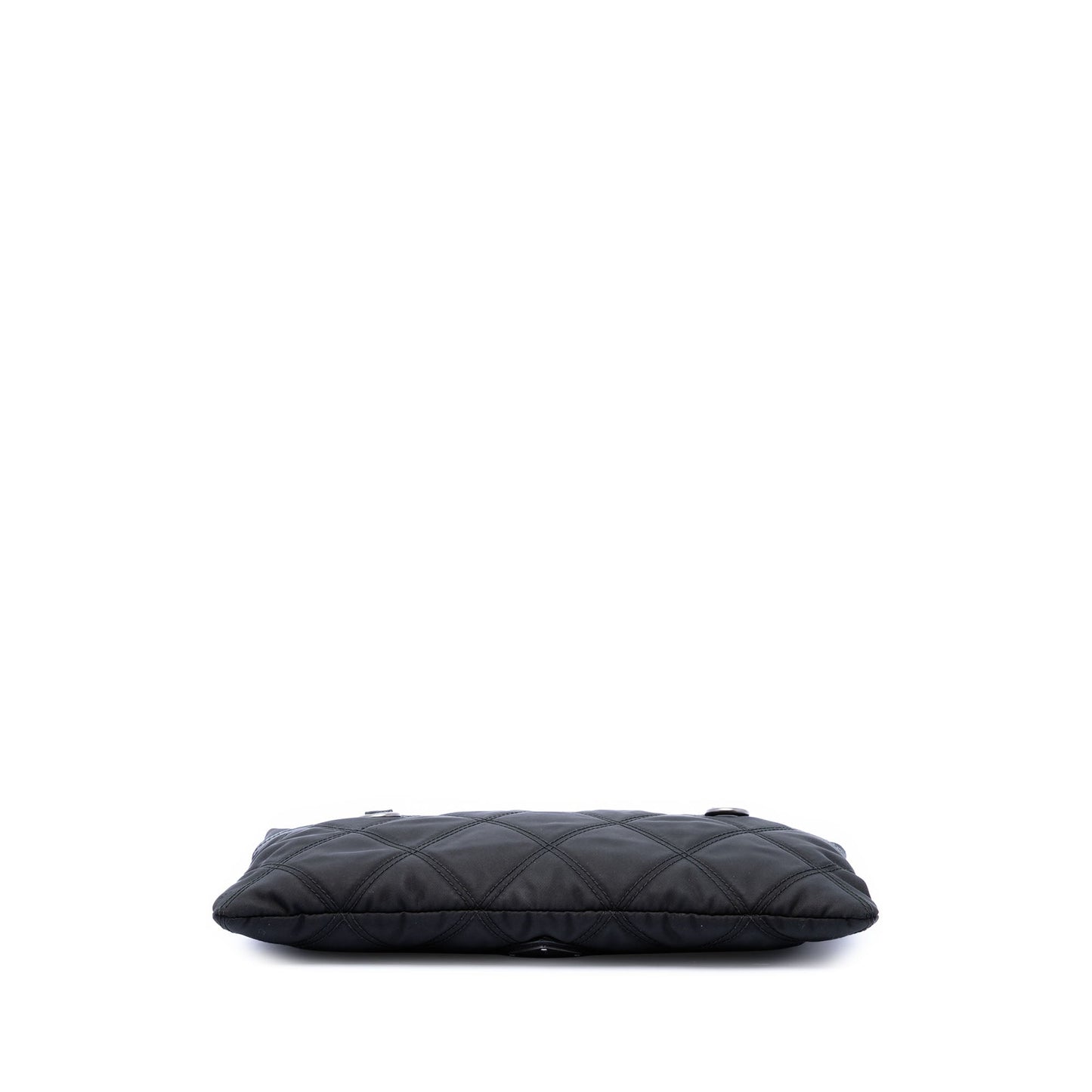 Prada Saffiano Trimmed Tessuto Impunturato Clutch