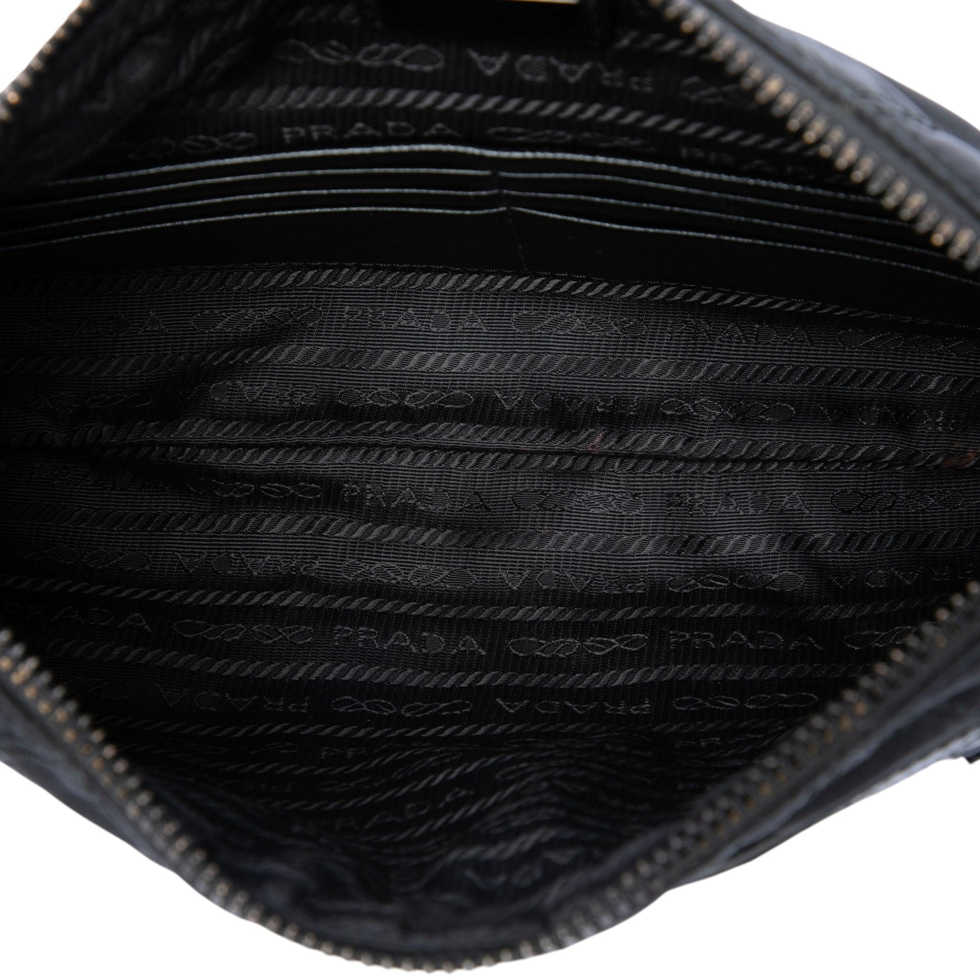 Prada Saffiano Trimmed Tessuto Impunturato Clutch