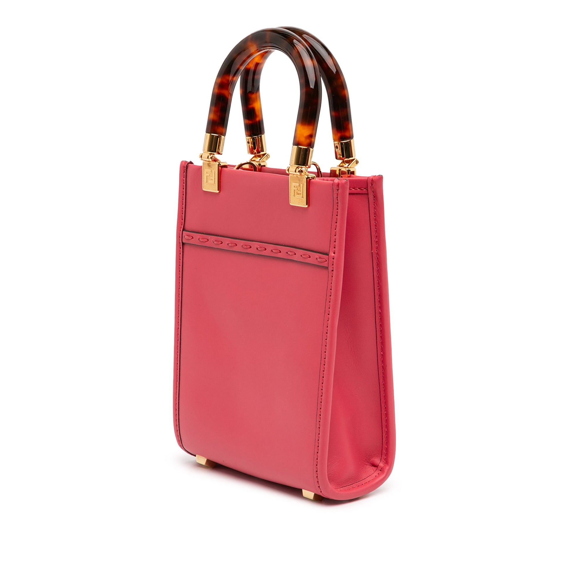 Fendi Mini Leather Sunshine Shopper Tote