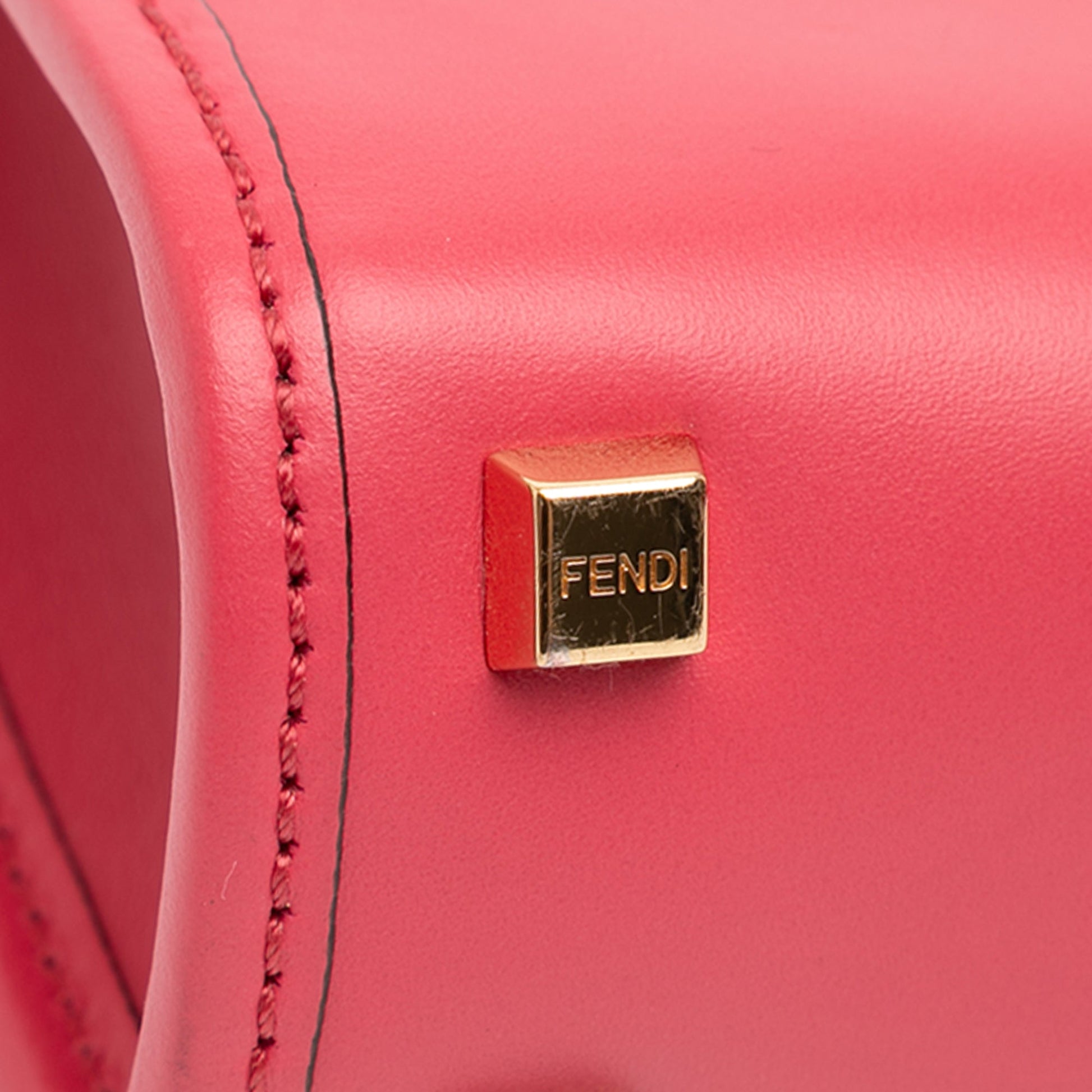 Fendi Mini Leather Sunshine Shopper Tote