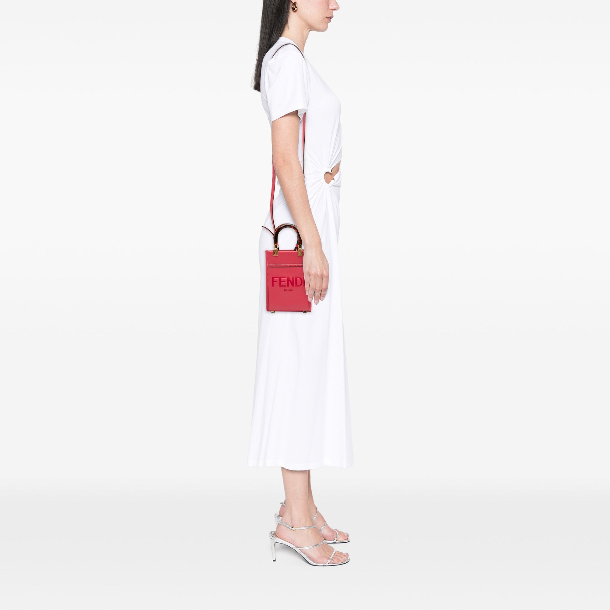 Fendi Mini Leather Sunshine Shopper Tote