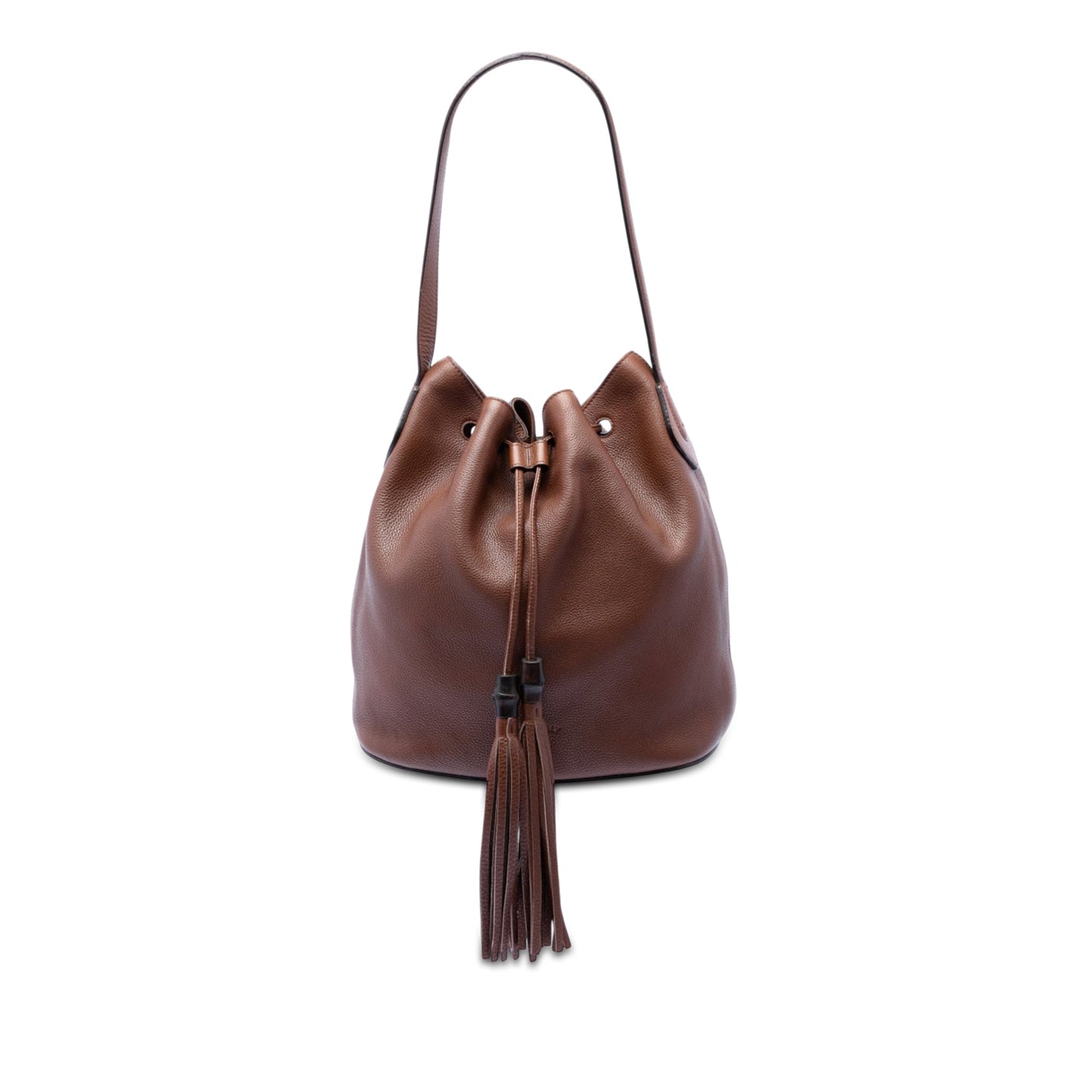 Gucci Calfskin Lady Tassel Bucket Bag