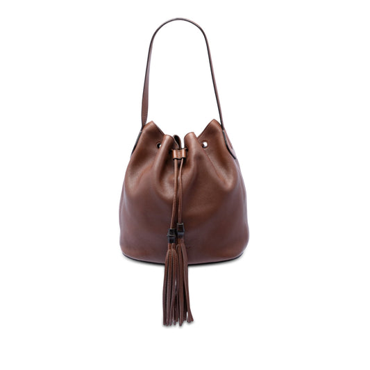 Gucci Calfskin Lady Tassel Bucket Bag