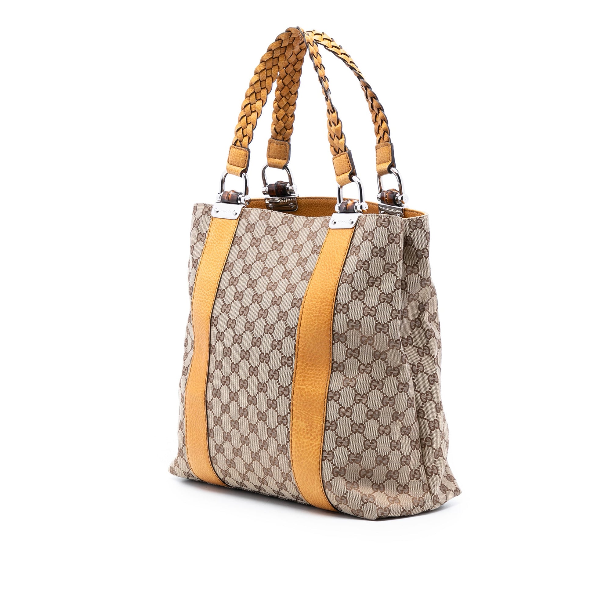 Gucci Large GG Canvas Bamboo Libeccio Tote