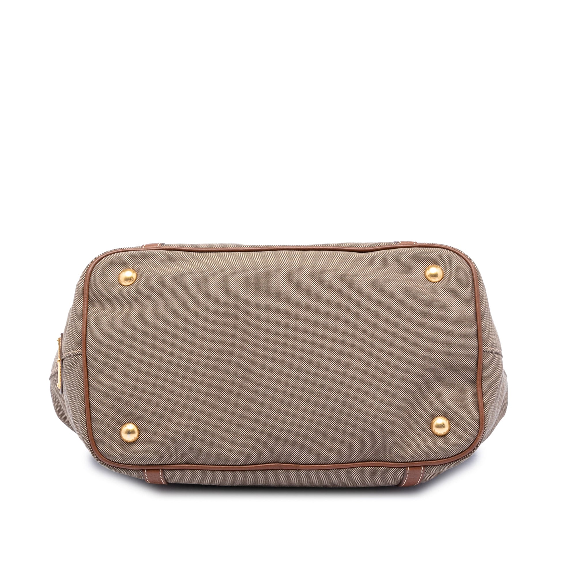 Prada Canvas Canapa Logo Bow Satchel