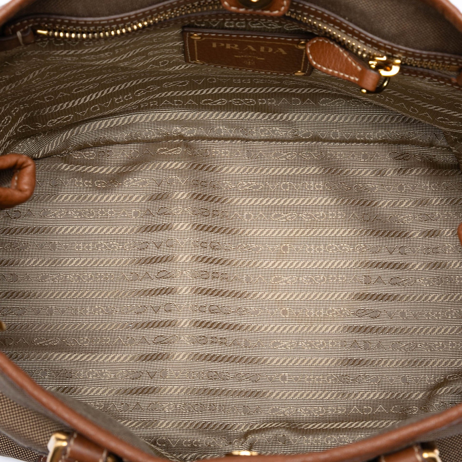 Prada Canvas Canapa Logo Bow Satchel