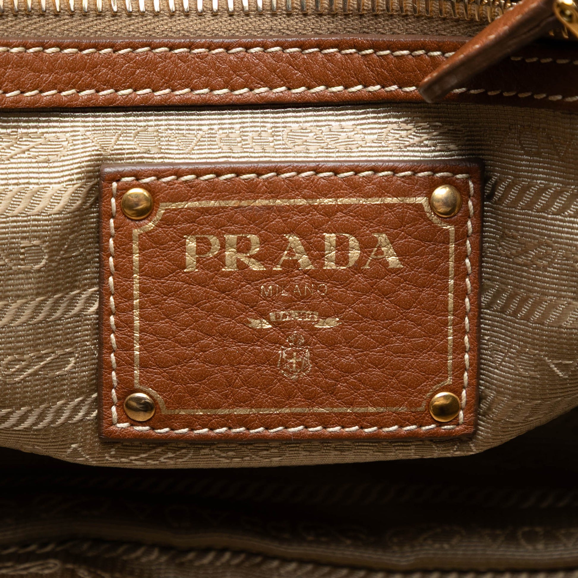 Prada Canvas Canapa Logo Bow Satchel