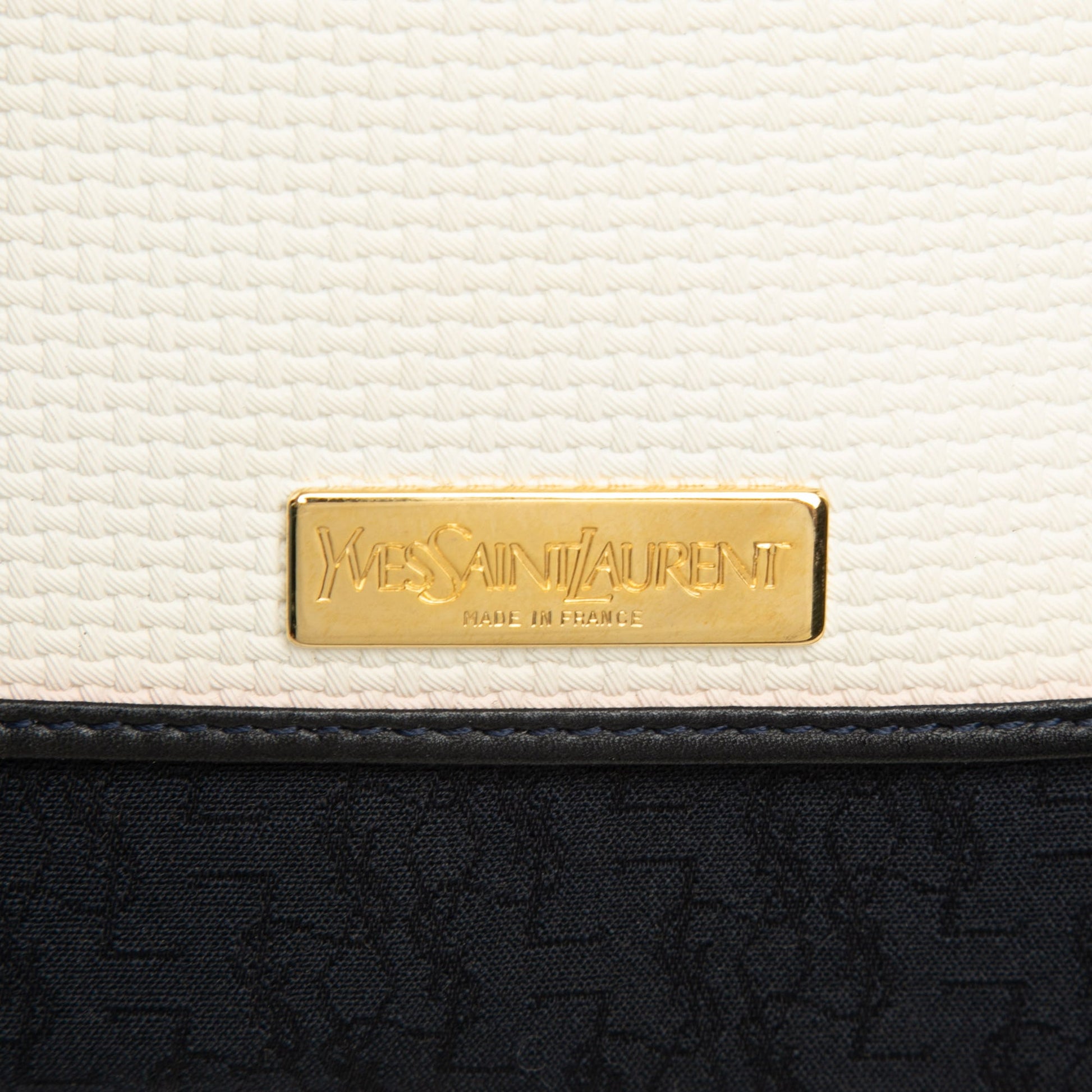 Saint Laurent Leather Trimmed Canvas Messenger Bag