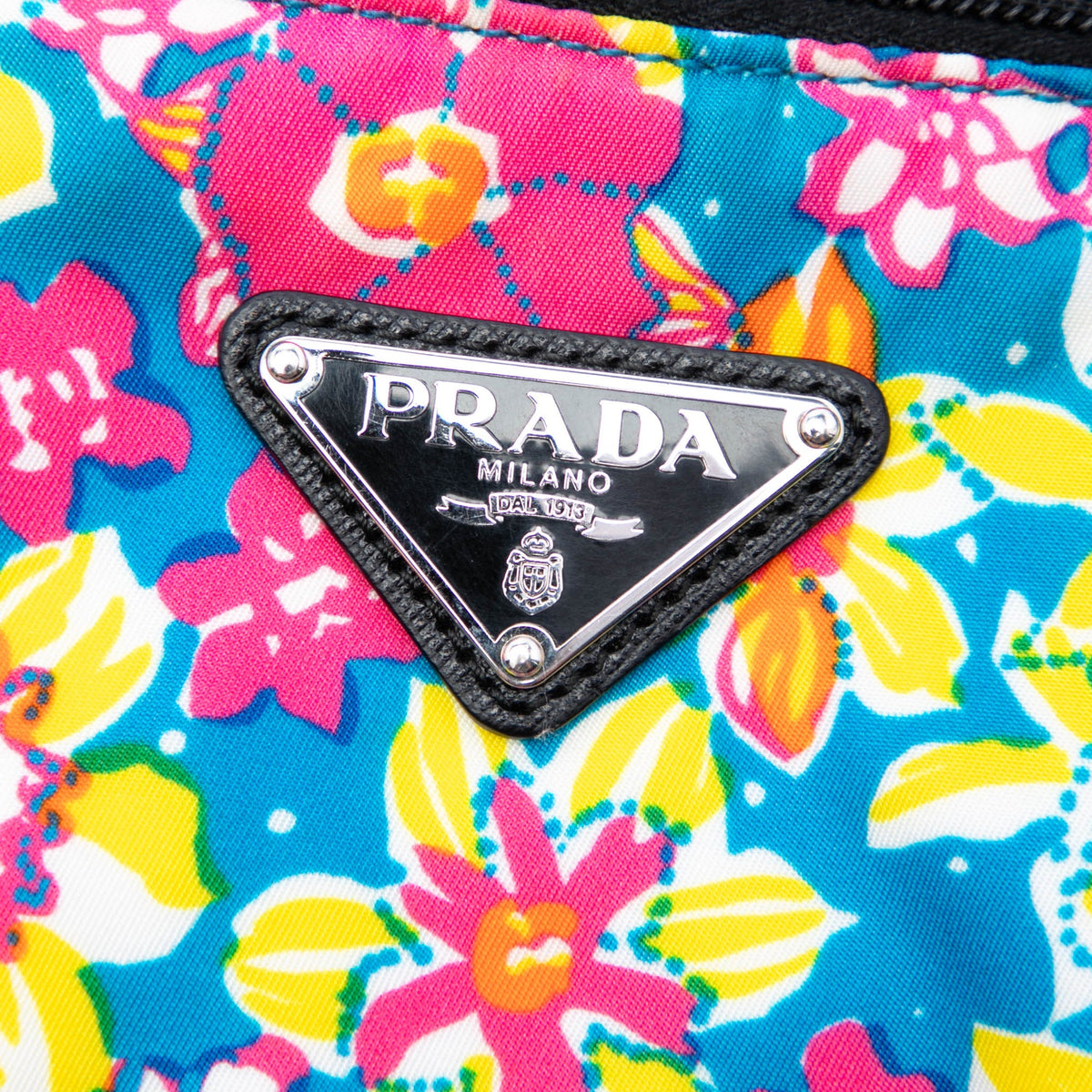 Prada Tessuto Stampato Satchel — Blue