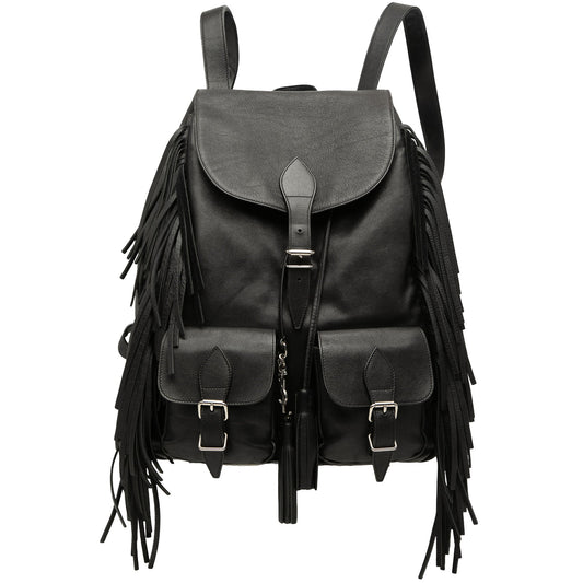 Saint Laurent Calfskin Fringe Festival Backpack