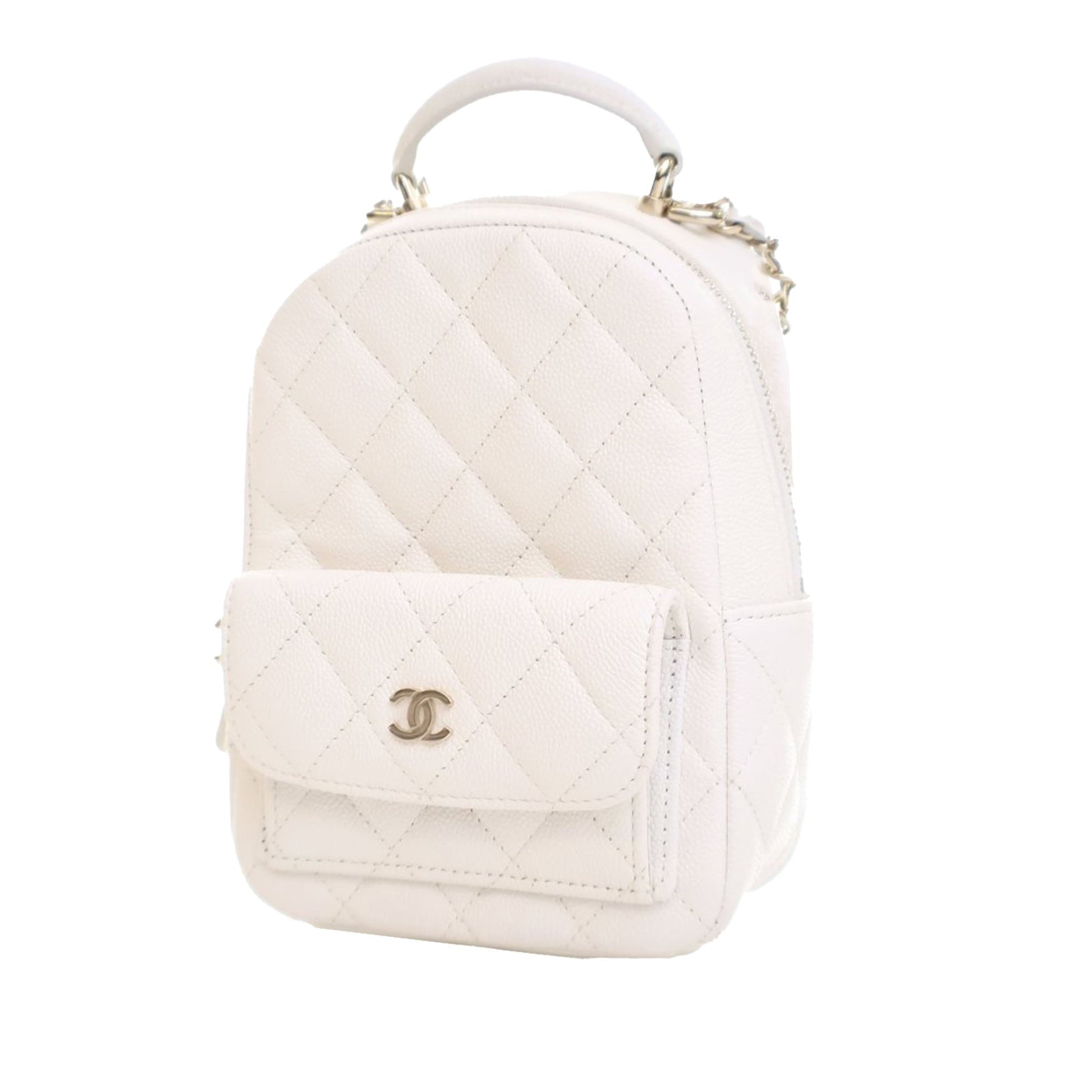 Chanel Mini CC Quilted Caviar Backpack