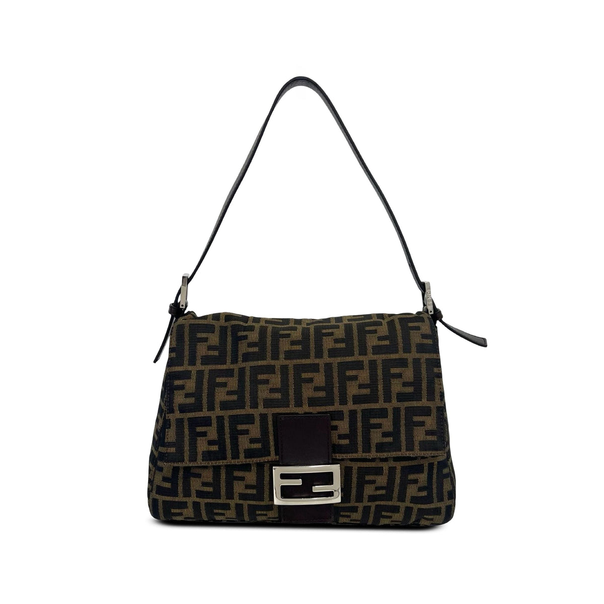 Fendi Zucca Canvas Mamma Forever — Brown