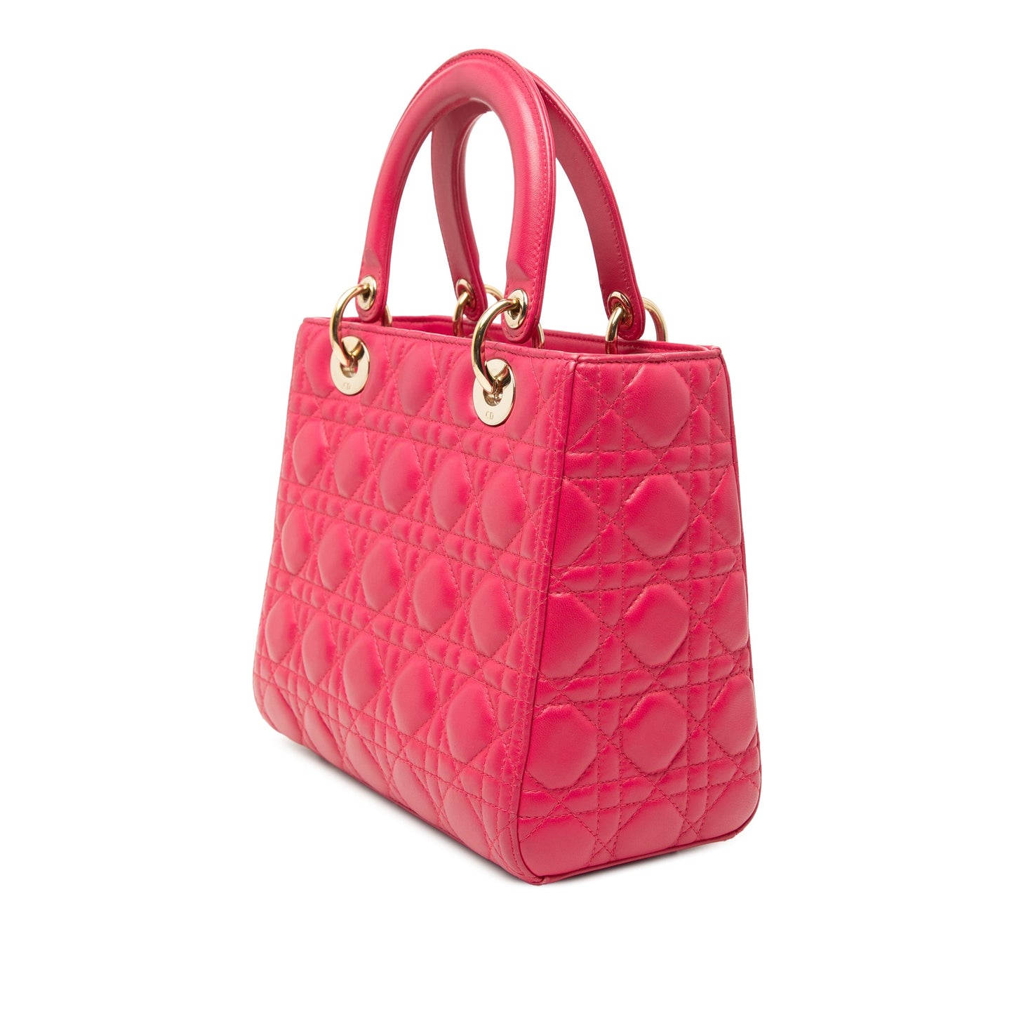 Dior Medium Lambskin Cannage Lady Dior