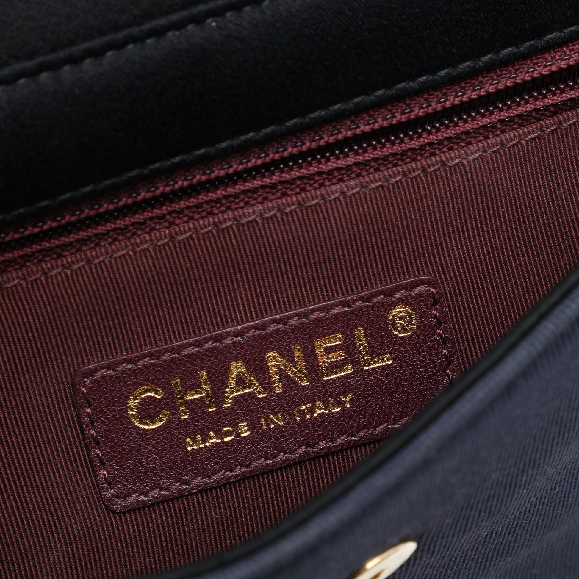 Chanel Small Bicolor Quilted Grosgrain Satin Small Mademoiselle Double Flap