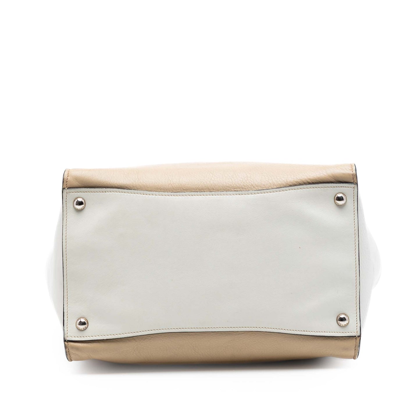 Prada Bicolor Glace Calf Twin Pocket Double Handle Satchel