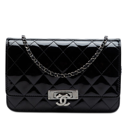 Chanel Quilted Patent Golden Class Wallet on Chain