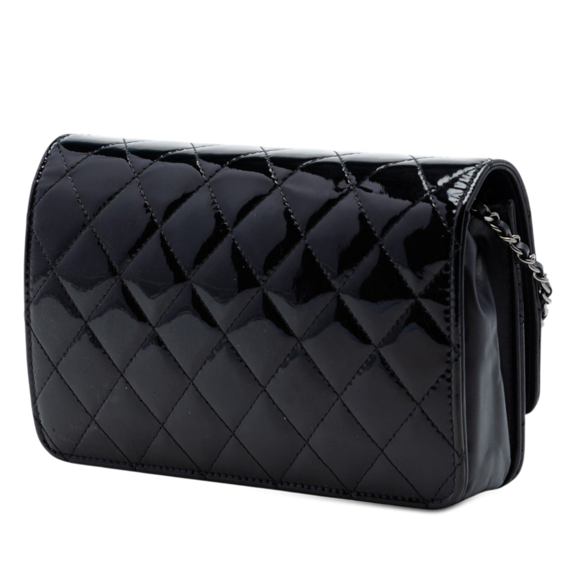 Chanel Quilted Patent Golden Class Wallet on Chain