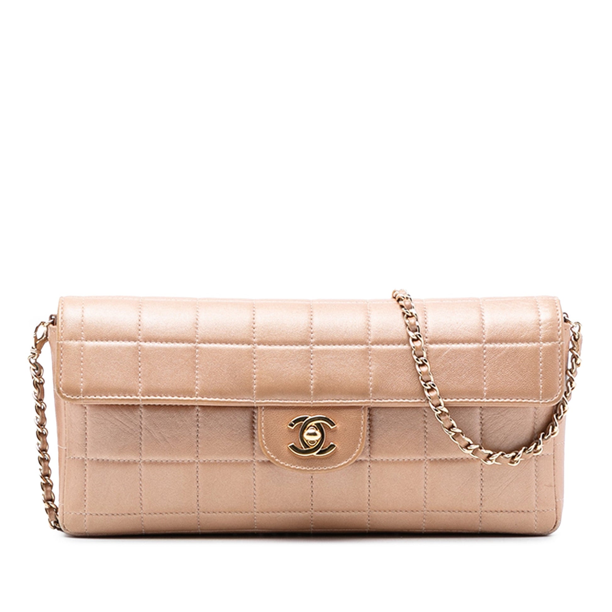 Chanel CC Choco Bar Lambskin East West Flap