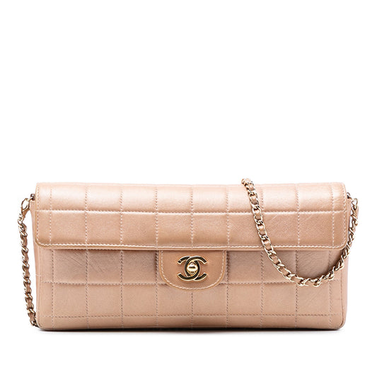 Chanel CC Choco Bar Lambskin East West Flap
