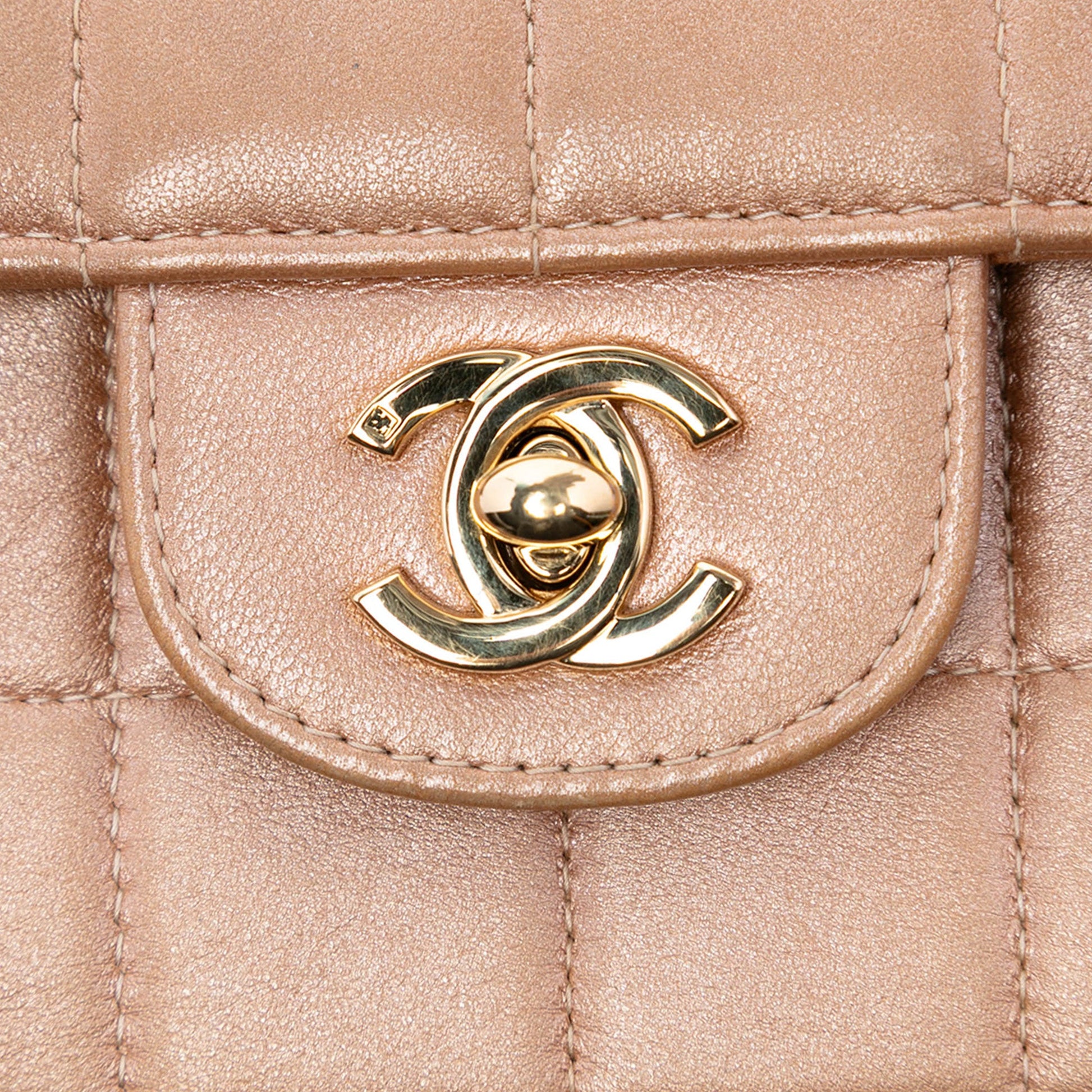 Chanel CC Choco Bar Lambskin East West Flap