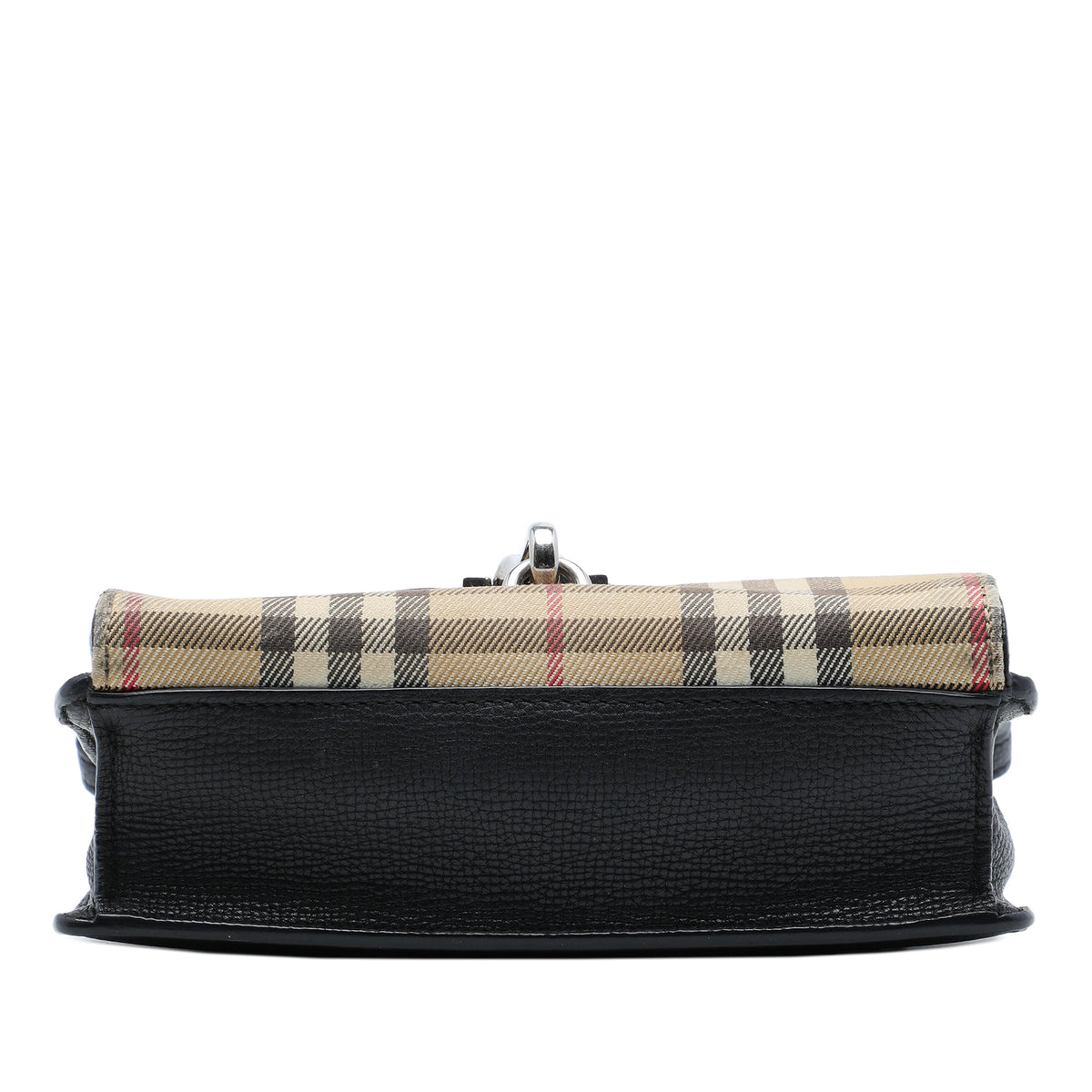 Burberry Small Leather and House Check Canvas Derby Macken Crossbody
