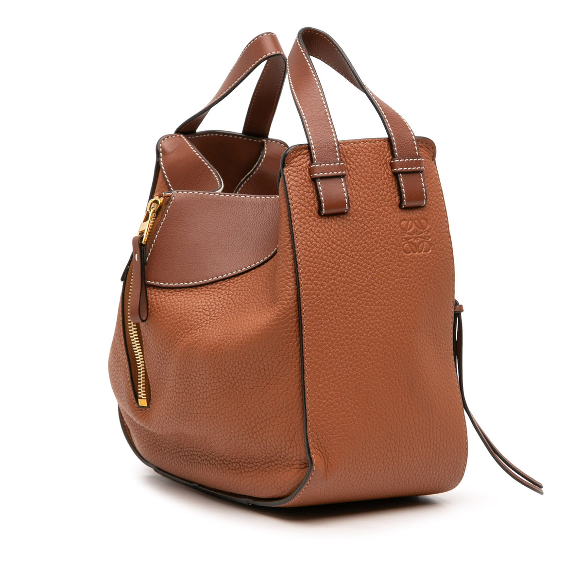 LOEWE Small Bicolor Leather Hammock Satchel