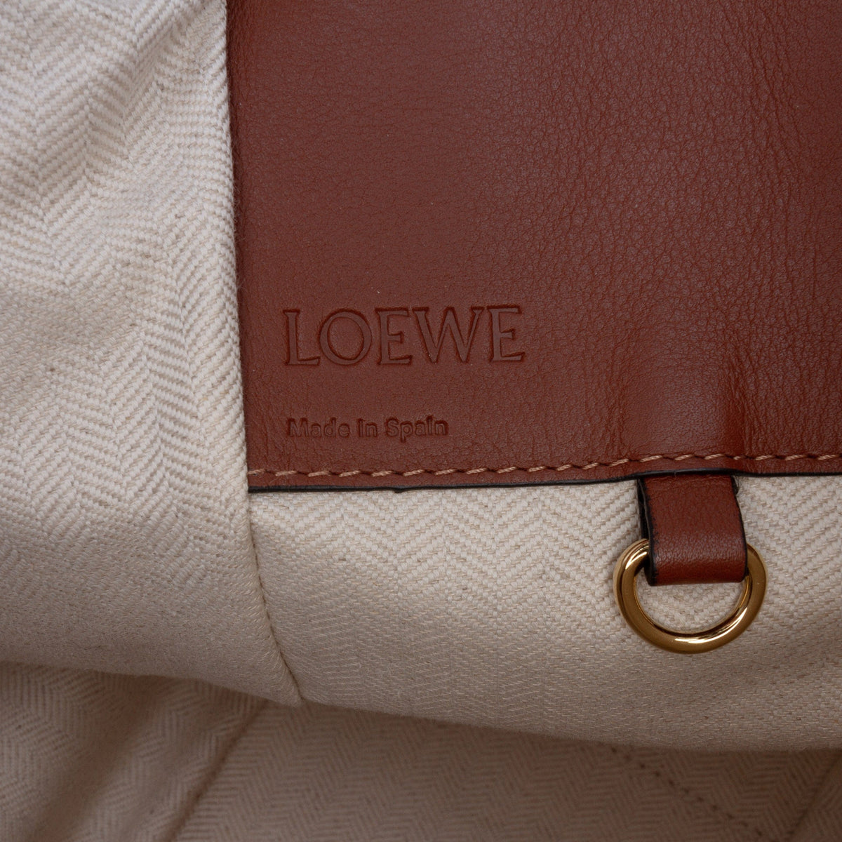 LOEWE Small Bicolor Leather Hammock Satchel