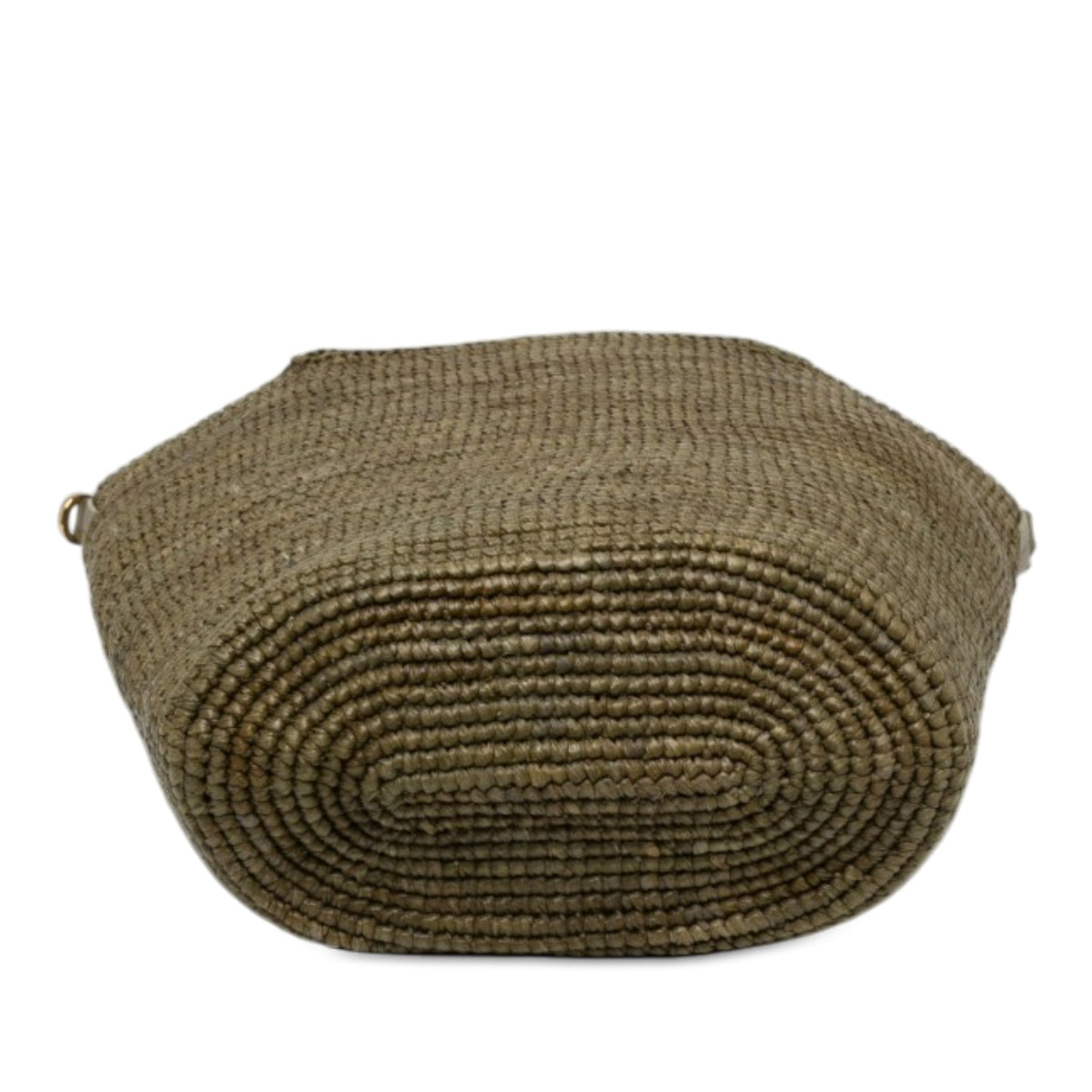 LOEWE Mini Raffia Slit Satchel — Green
