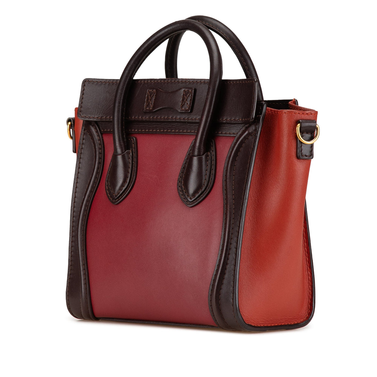 Celine Nano Tricolor Leather Luggage Tote