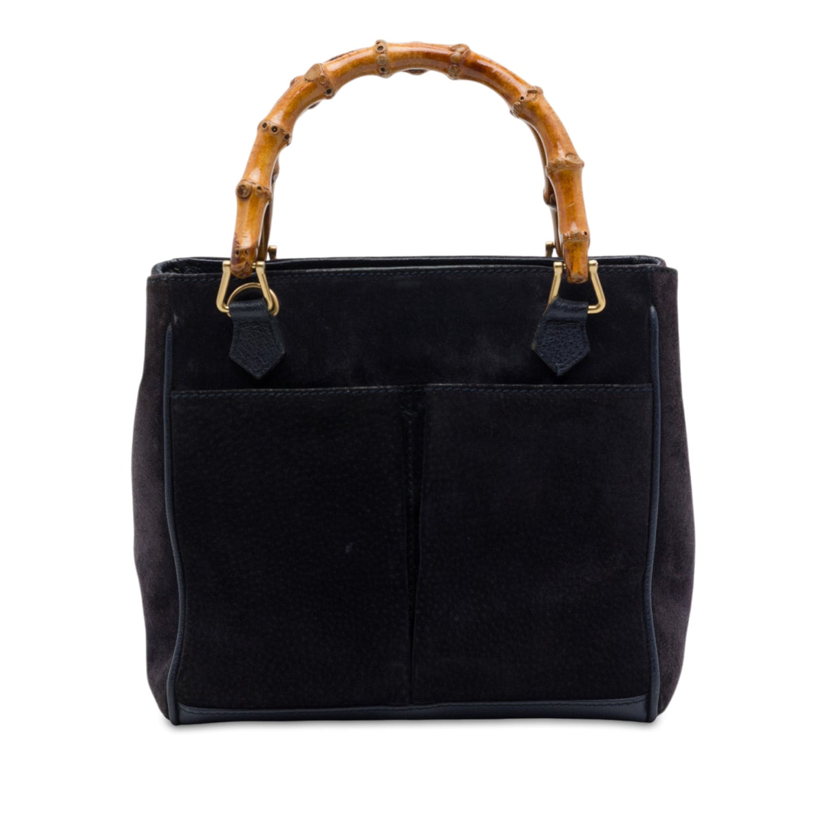 Gucci Suede Bamboo Satchel