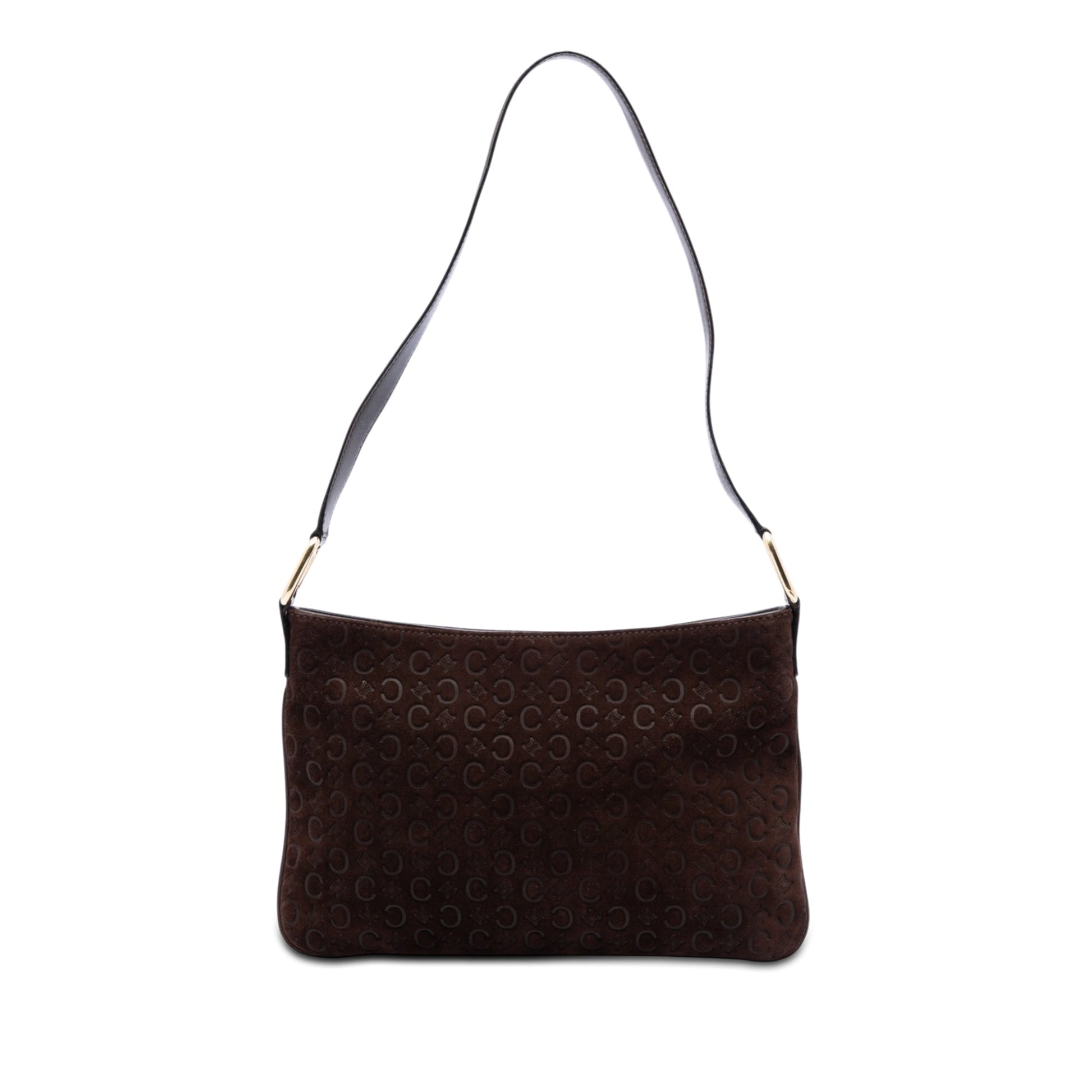 Celine C Macadam Suede Shoulder Bag