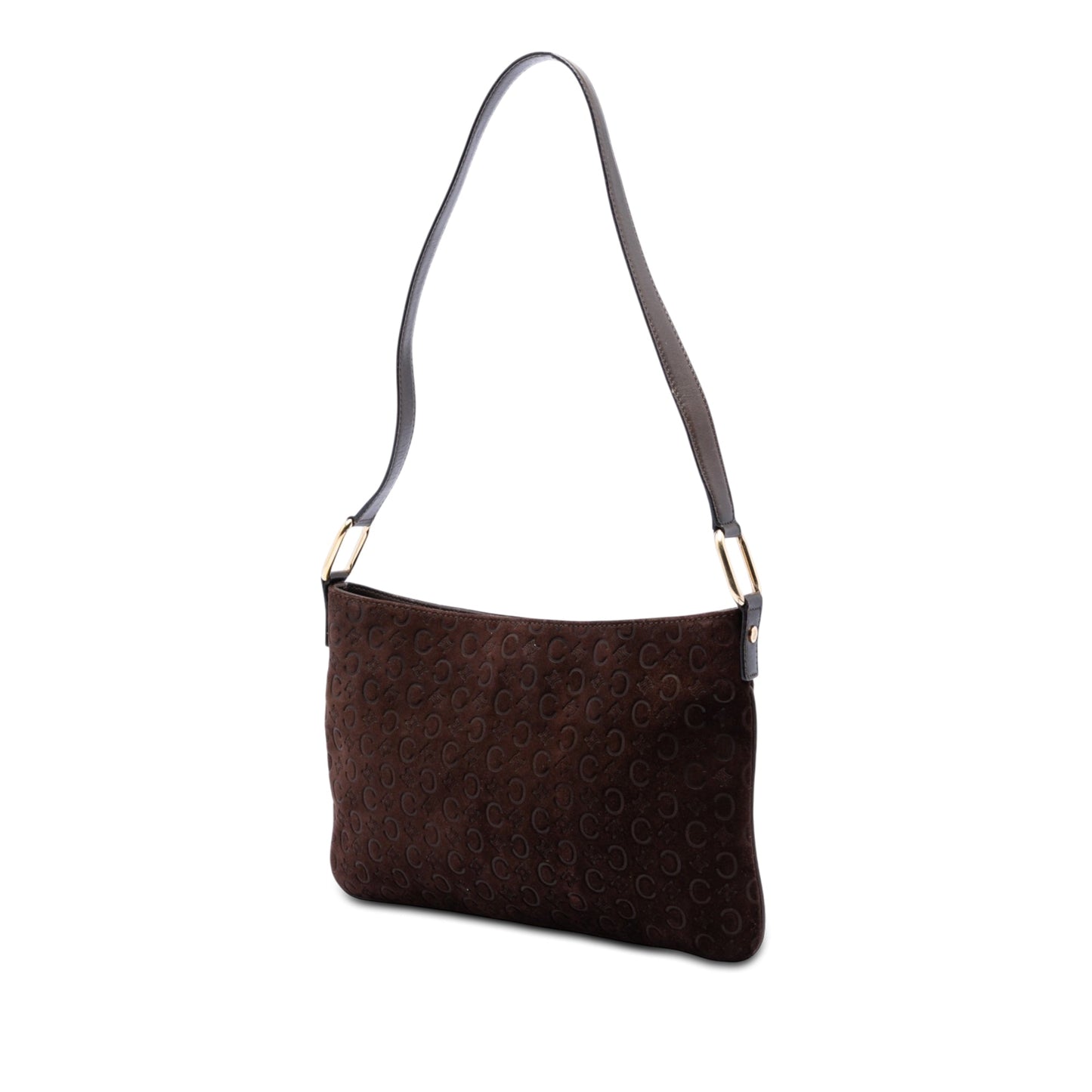 Celine C Macadam Suede Shoulder Bag