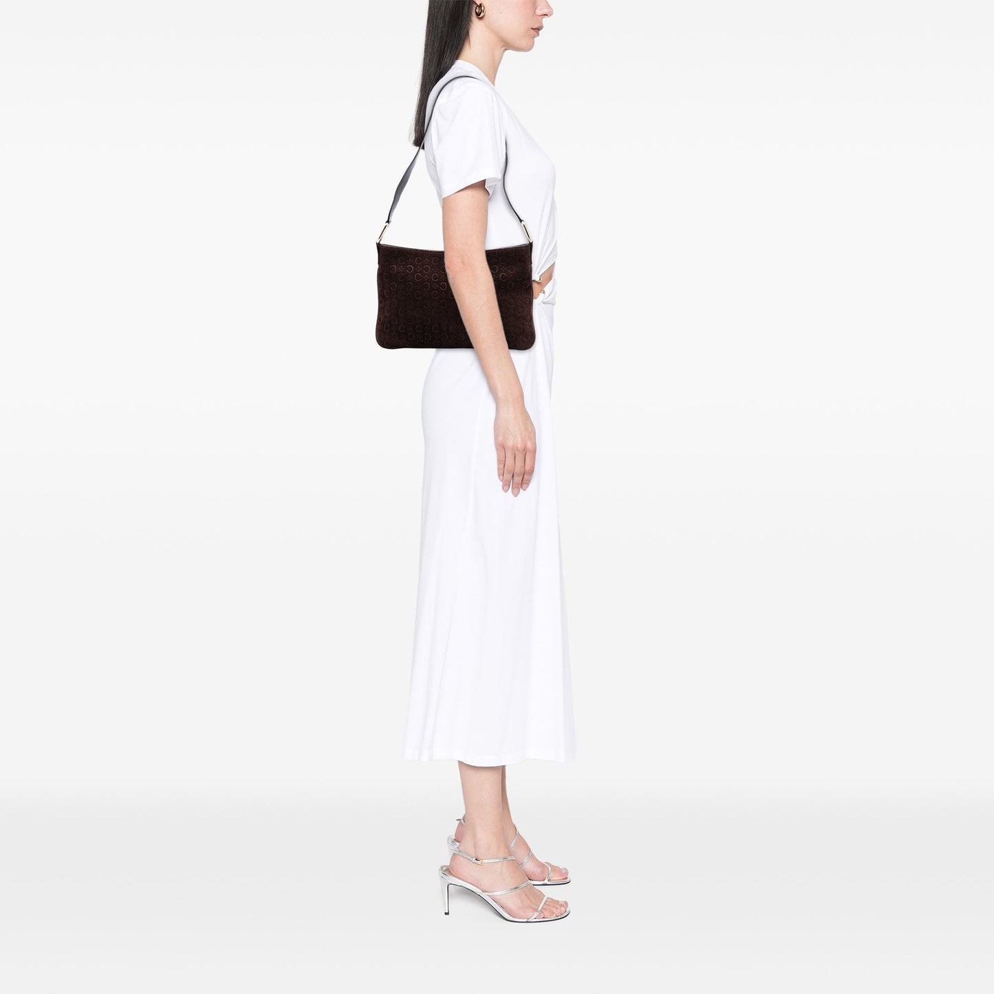 Celine C Macadam Suede Shoulder Bag